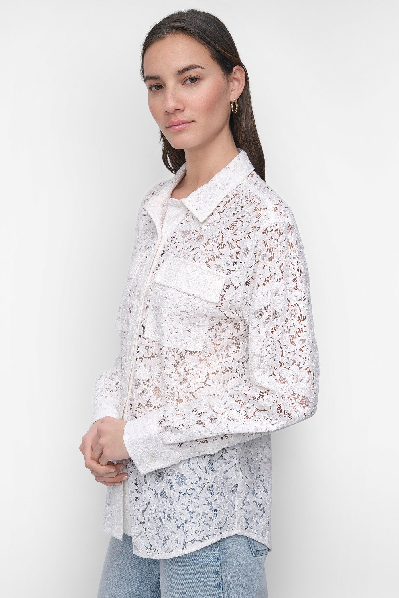LACE UTILITY SHIRT VIEW 3 | Summer Essentials