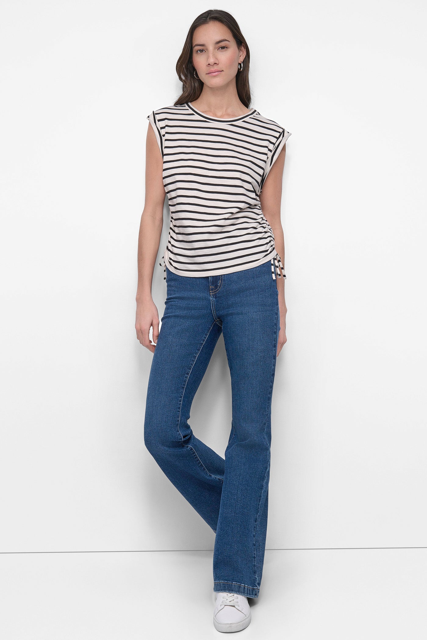 RUCHED SIDE-TIE TEE VIEW 6 | Tees & Tanks