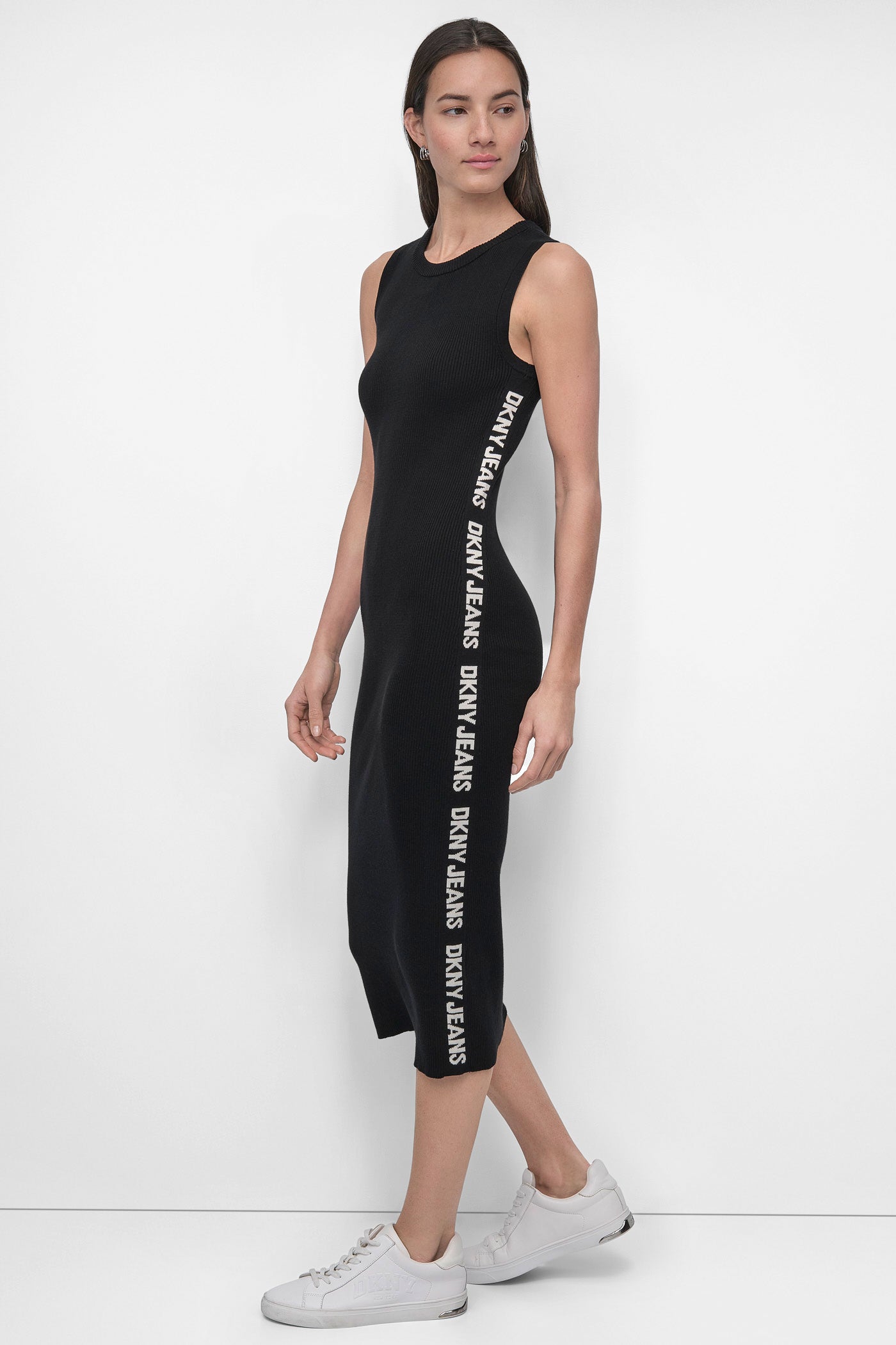 LOGO MIDI SWEATER TANK DRESS VIEW 3 | SALE DRESSES