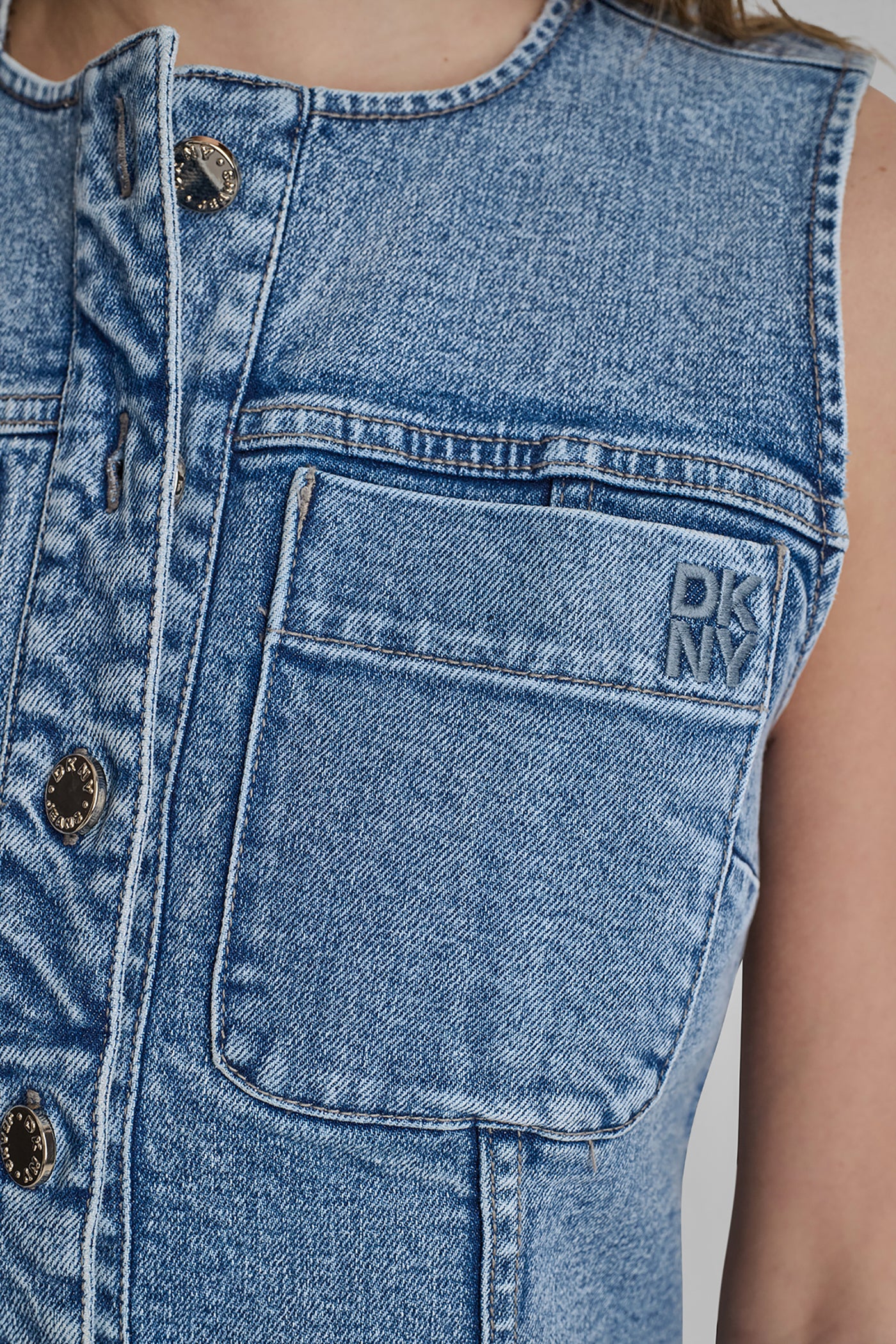 LONGLINE DENIM VEST VIEW 6 | Denim Destination