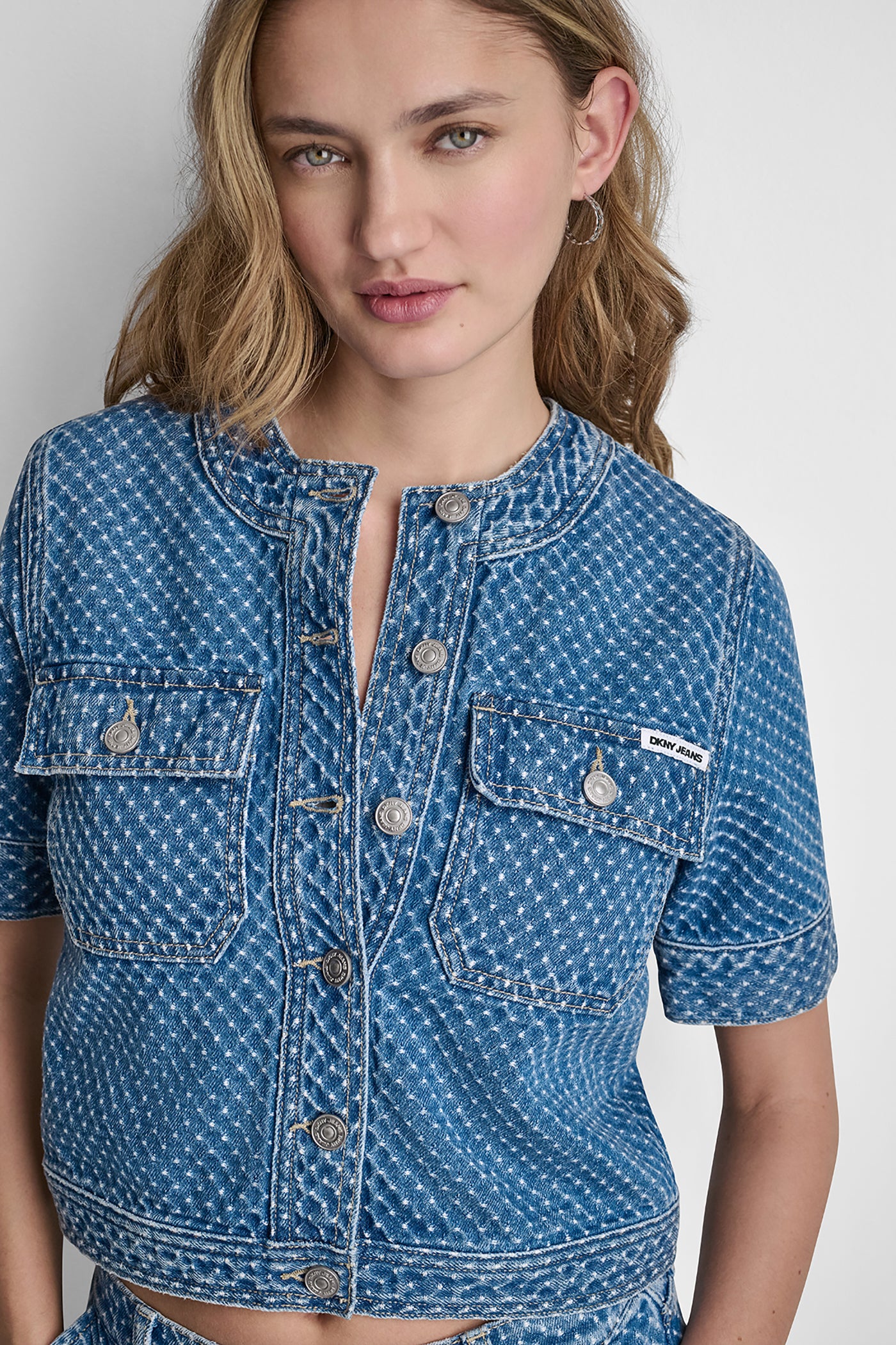 Midwood PATCH POCKET DENIM SHIRT JACKET, VIEW 1 | New clothing