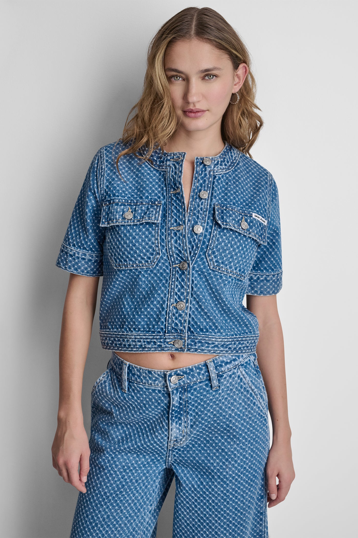 Midwood PATCH POCKET DENIM SHIRT JACKET, VIEW 2 | New clothing