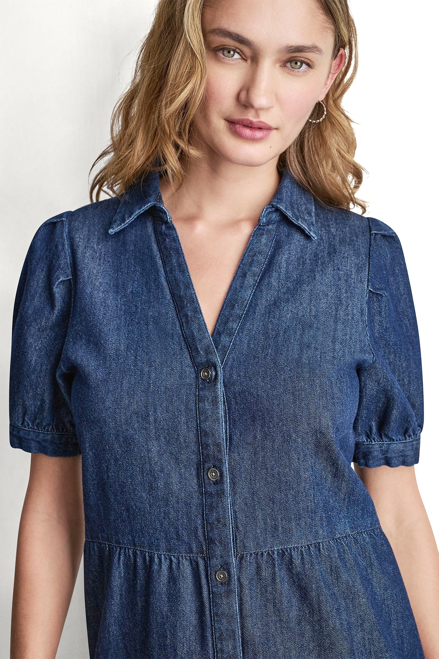 DENIM MINI DRESS VIEW 5 | Summer Blues
