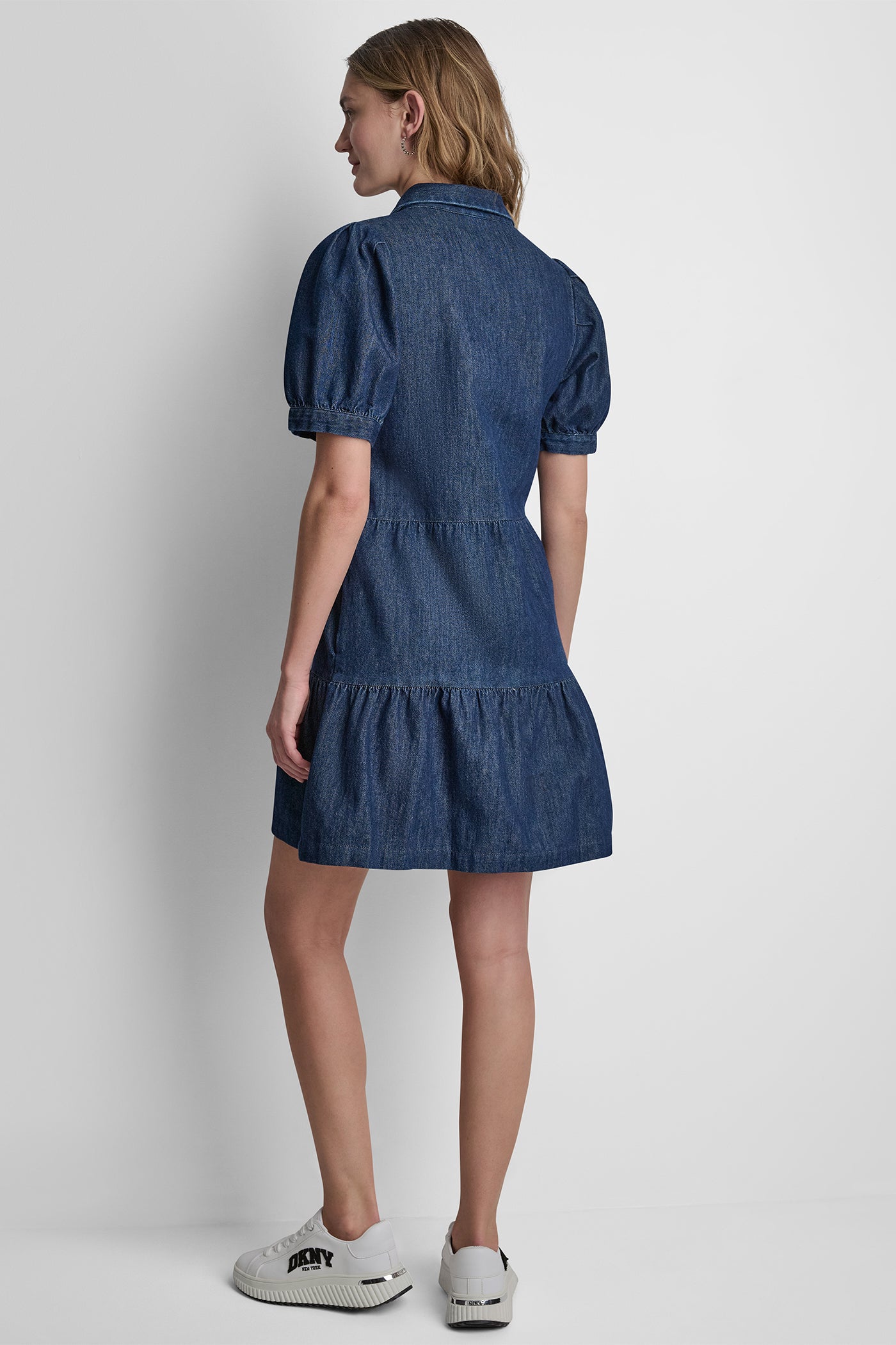 DENIM MINI DRESS VIEW 3 | Dresses & Jumpsuits