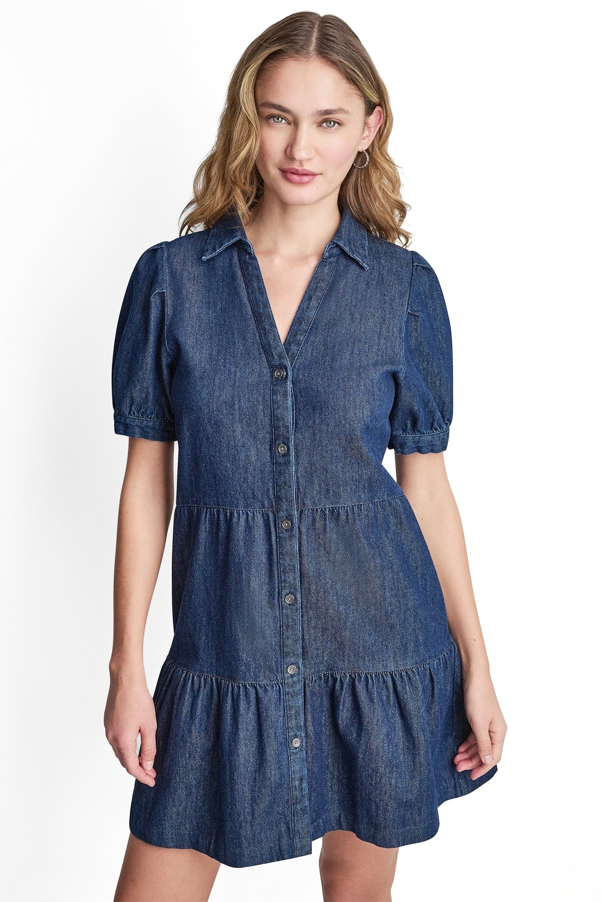 DENIM MINI DRESS View 1 | Dresses Under $100