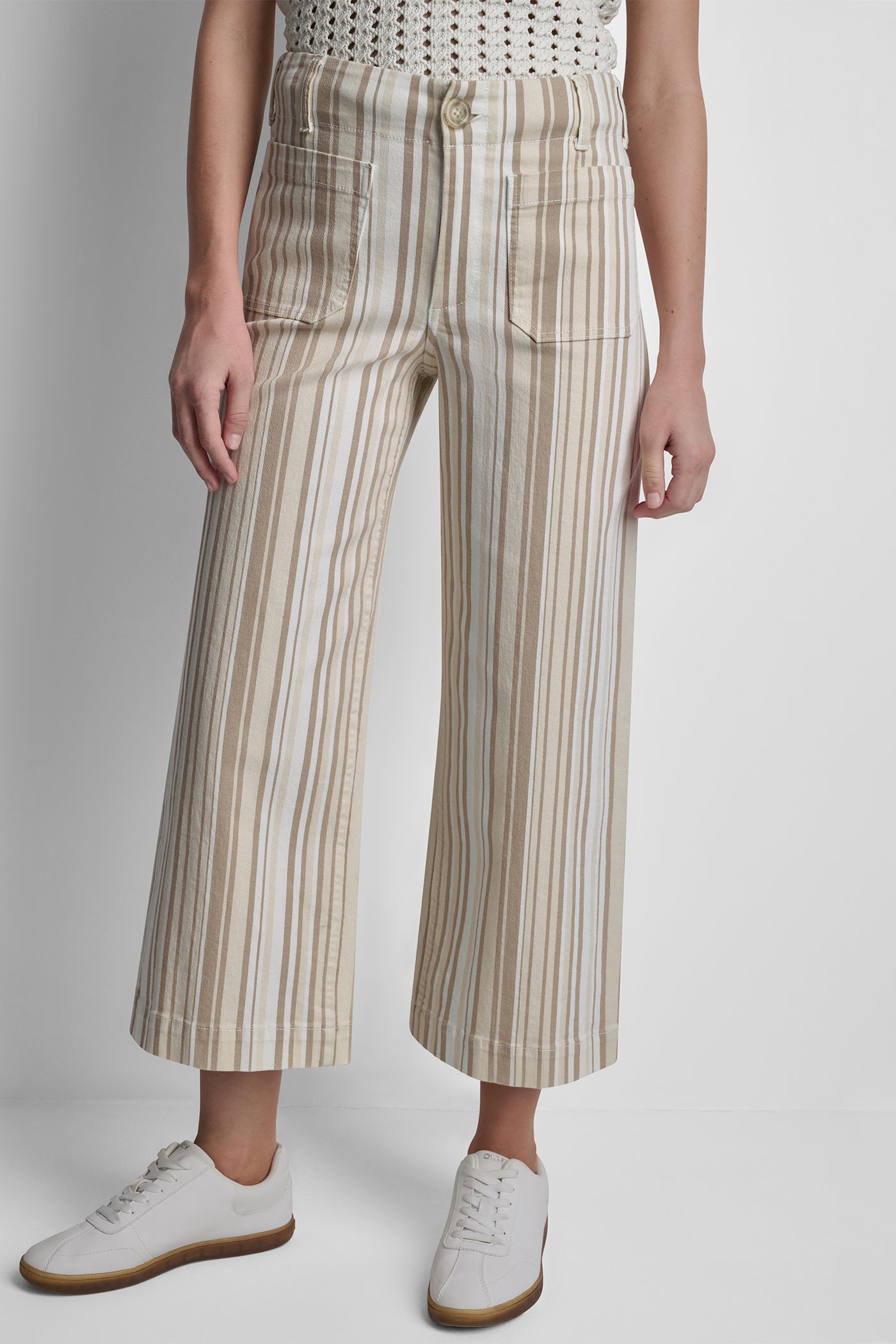Pebble Stripe HIGH-RISE WIDE LEG WITH PATCH POCKETS, VIEW 2 | New clothing