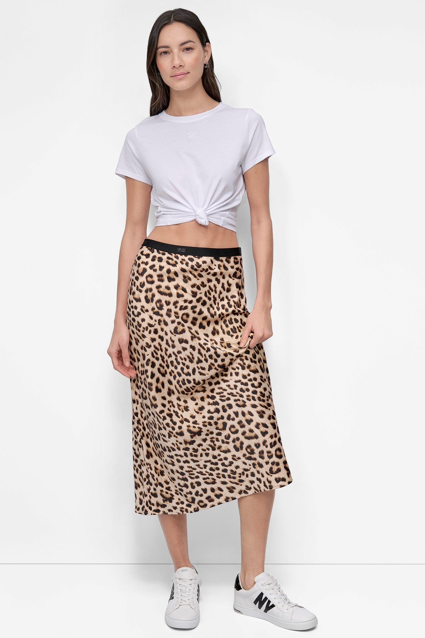 LOGO MIDI SLIP SKIRT VIEW 5 | 9-5 Edit