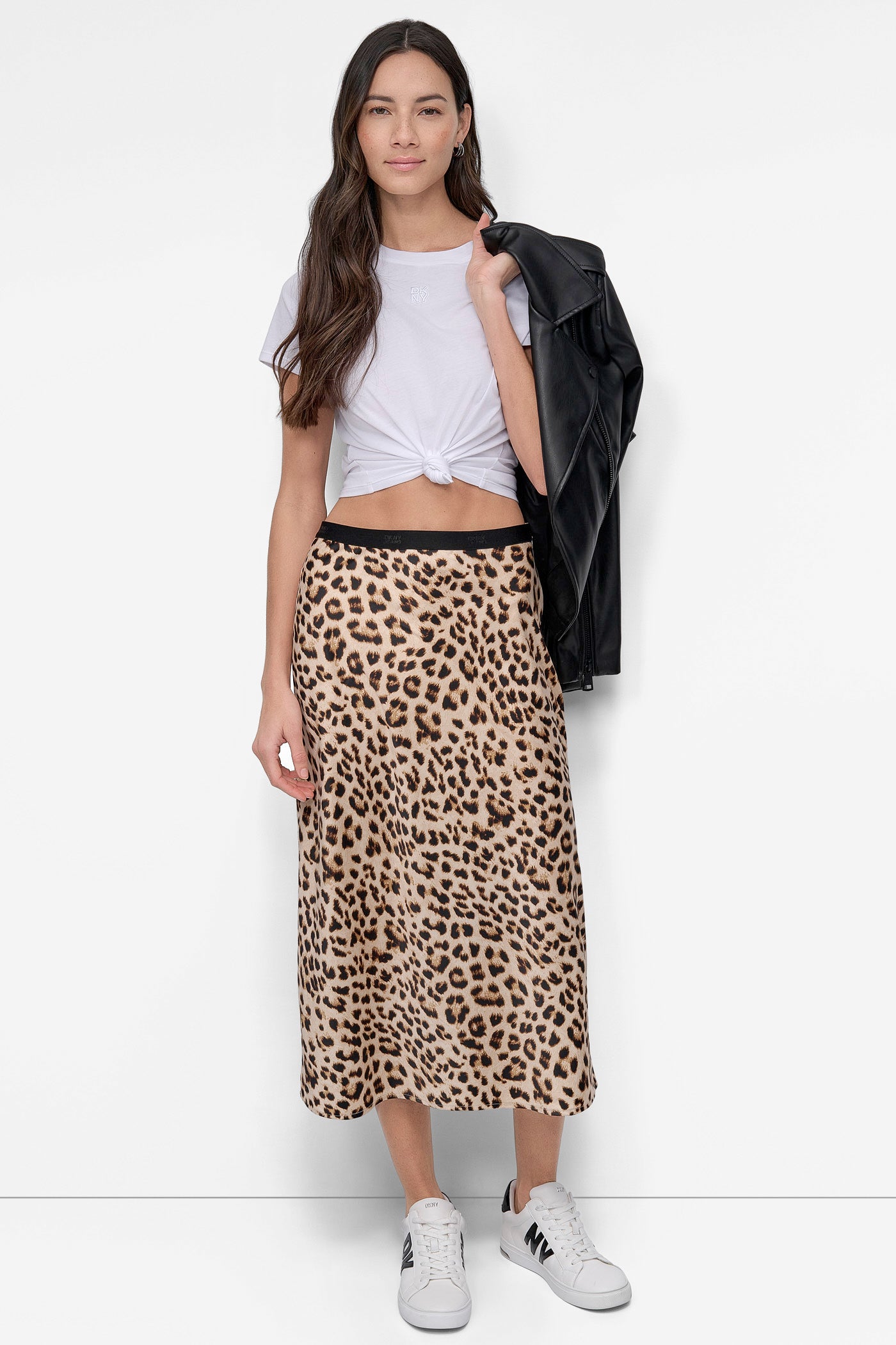 LOGO MIDI SLIP SKIRT VIEW 6 | 9-5 Edit