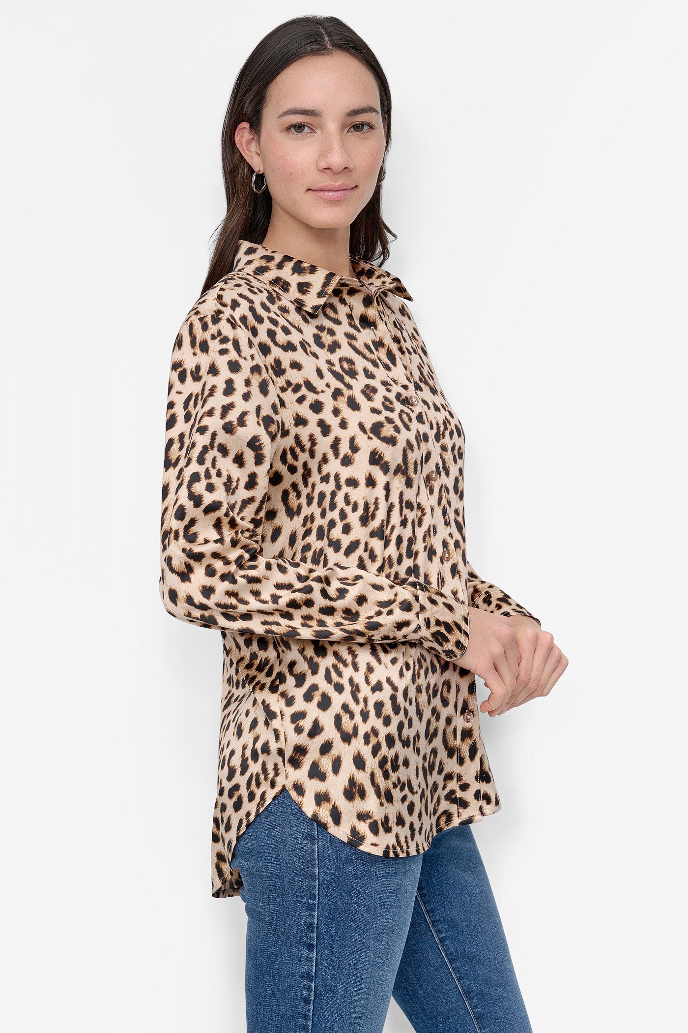 CLASSIC FIT BUTTON FRONT SHIRT VIEW 3 | WOMEN'S SWEATERS & TOPS