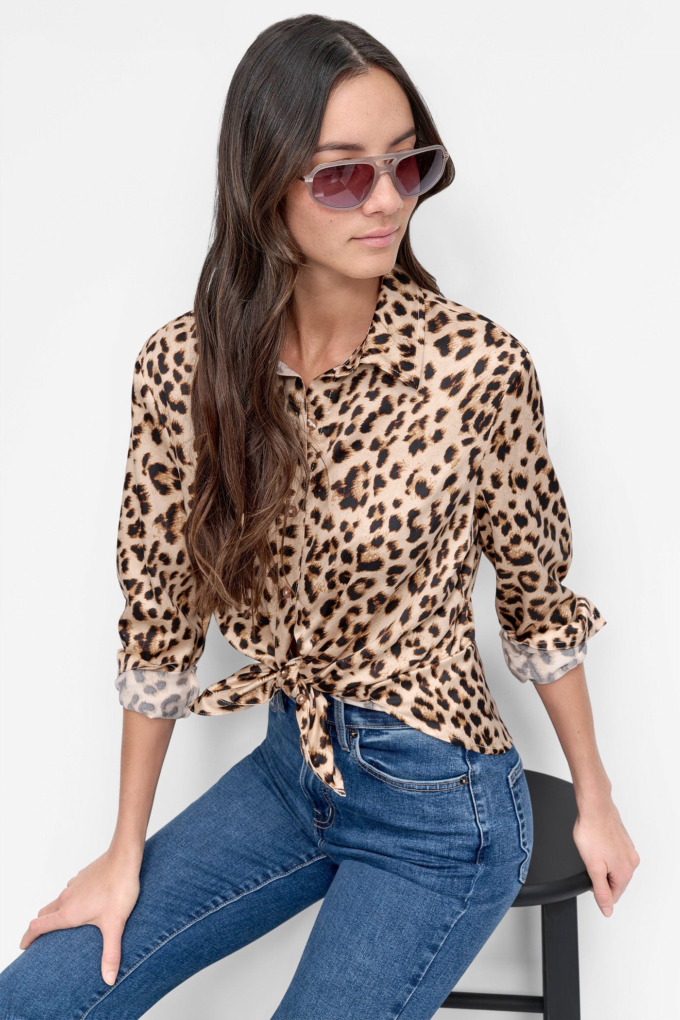 CLASSIC FIT BUTTON FRONT SHIRT VIEW 7 | WOMEN'S SWEATERS & TOPS