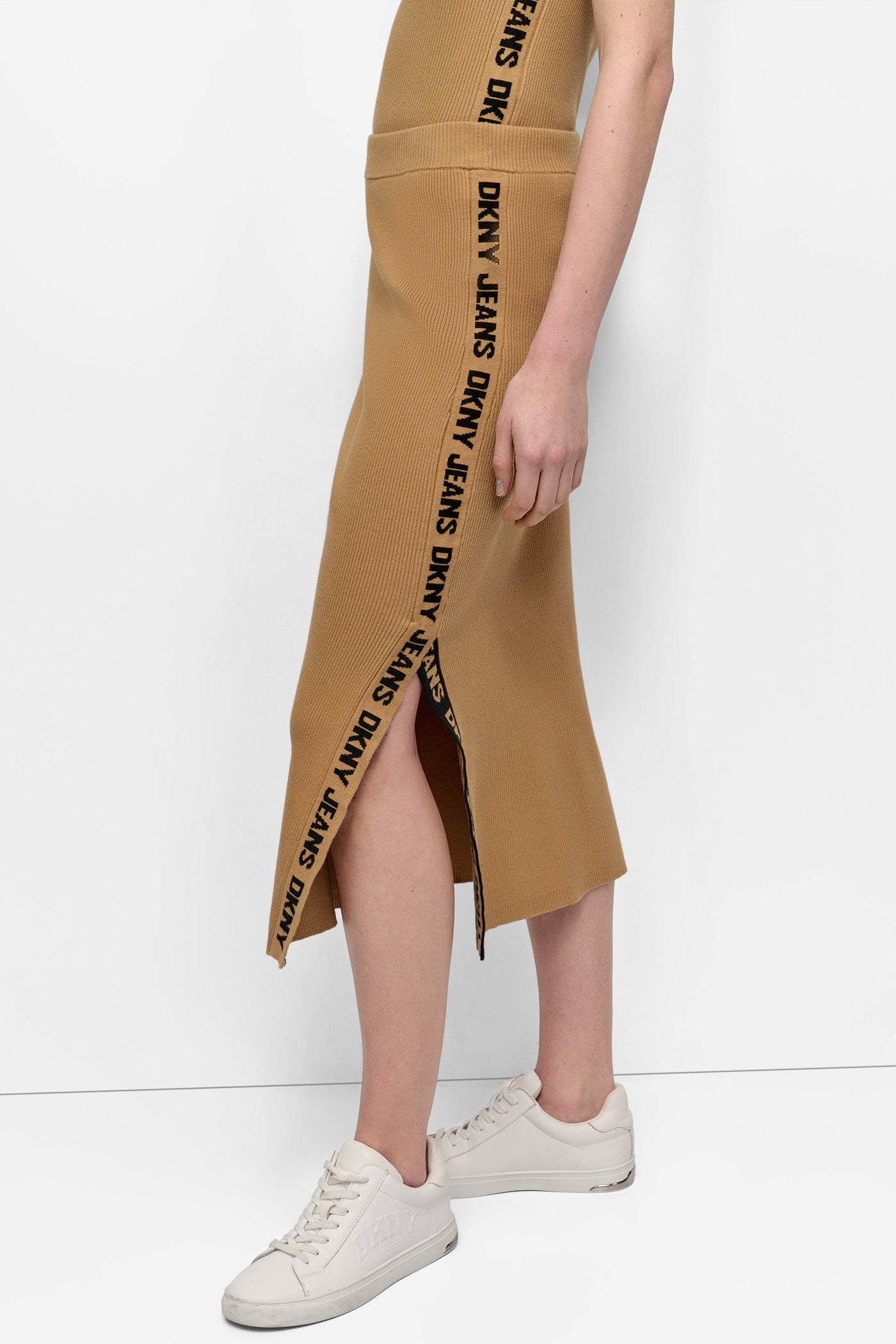 LOGO RIB-KNIT MIDI SKIRT VIEW 3 | Skirts