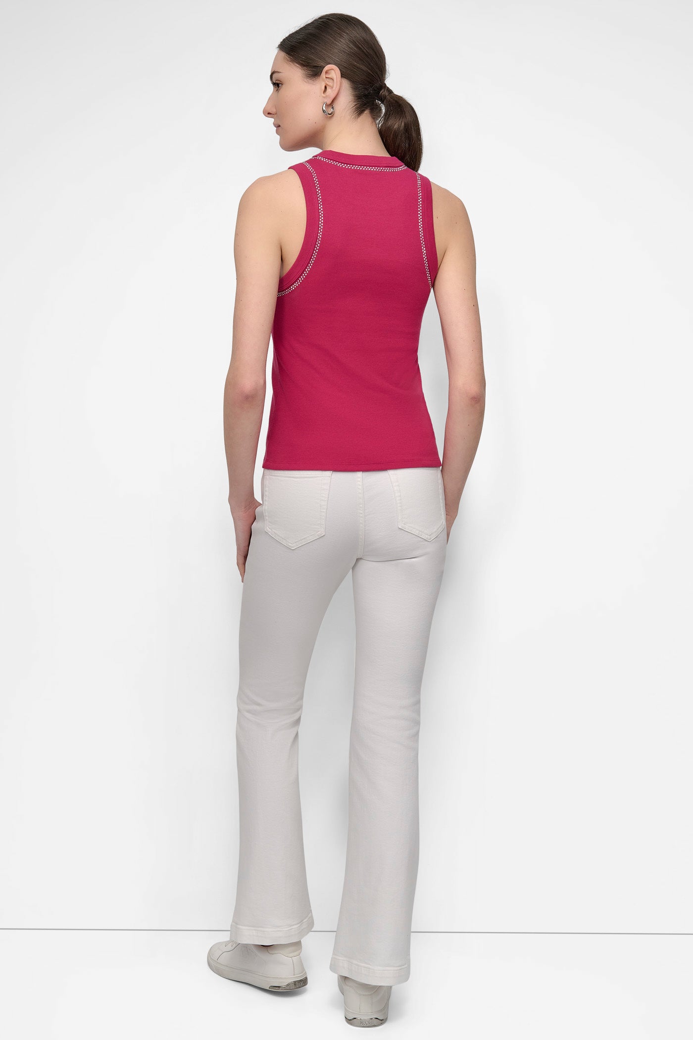WILDBERRY RHINESTONE AT NECK & ARMHOLE TANK, BACK VIEW | Tees & Tanks