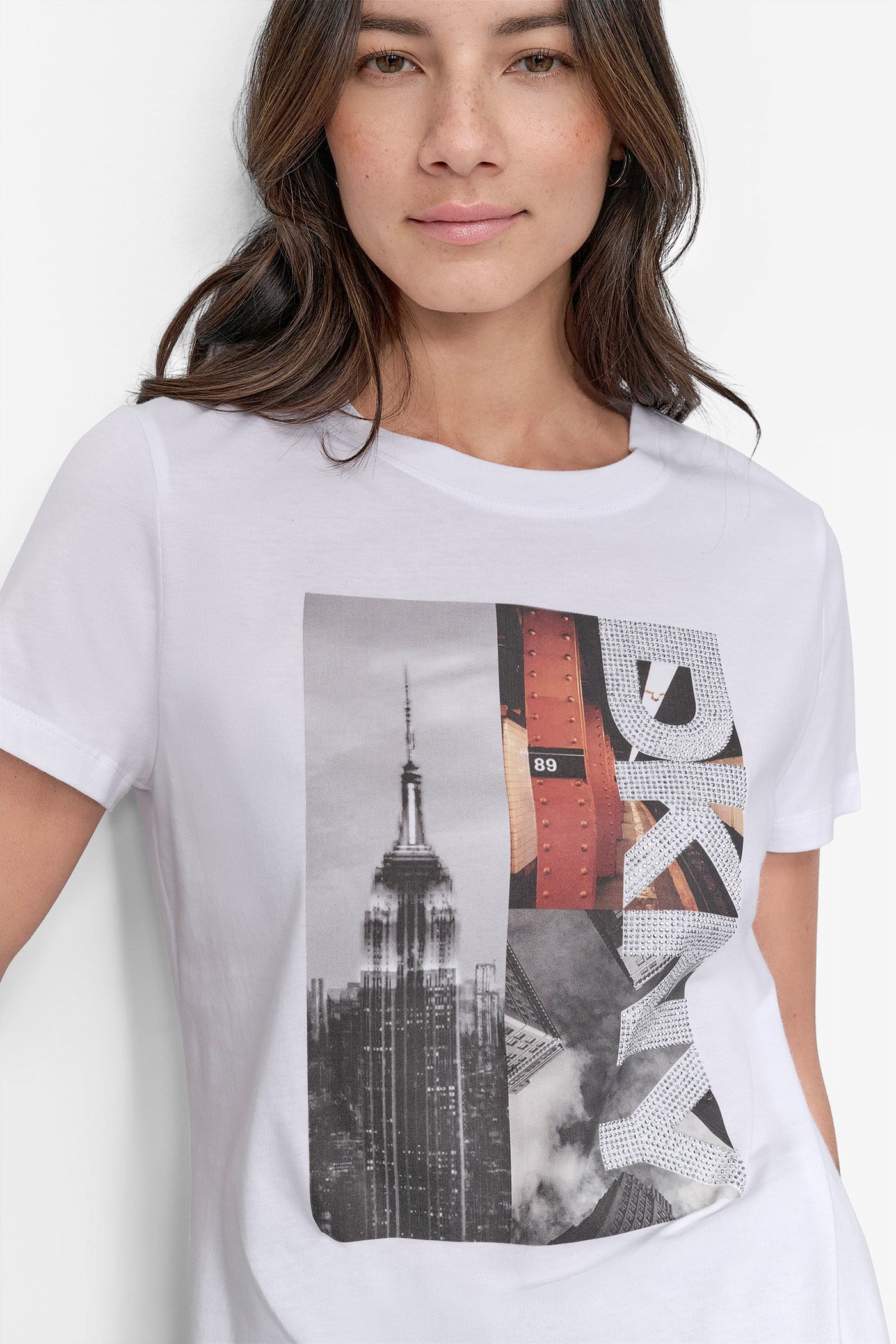 CRYSTAL LOGO-EMBELLISHED CITY GRAPHIC TEE VIEW 5 | DKNY Promo