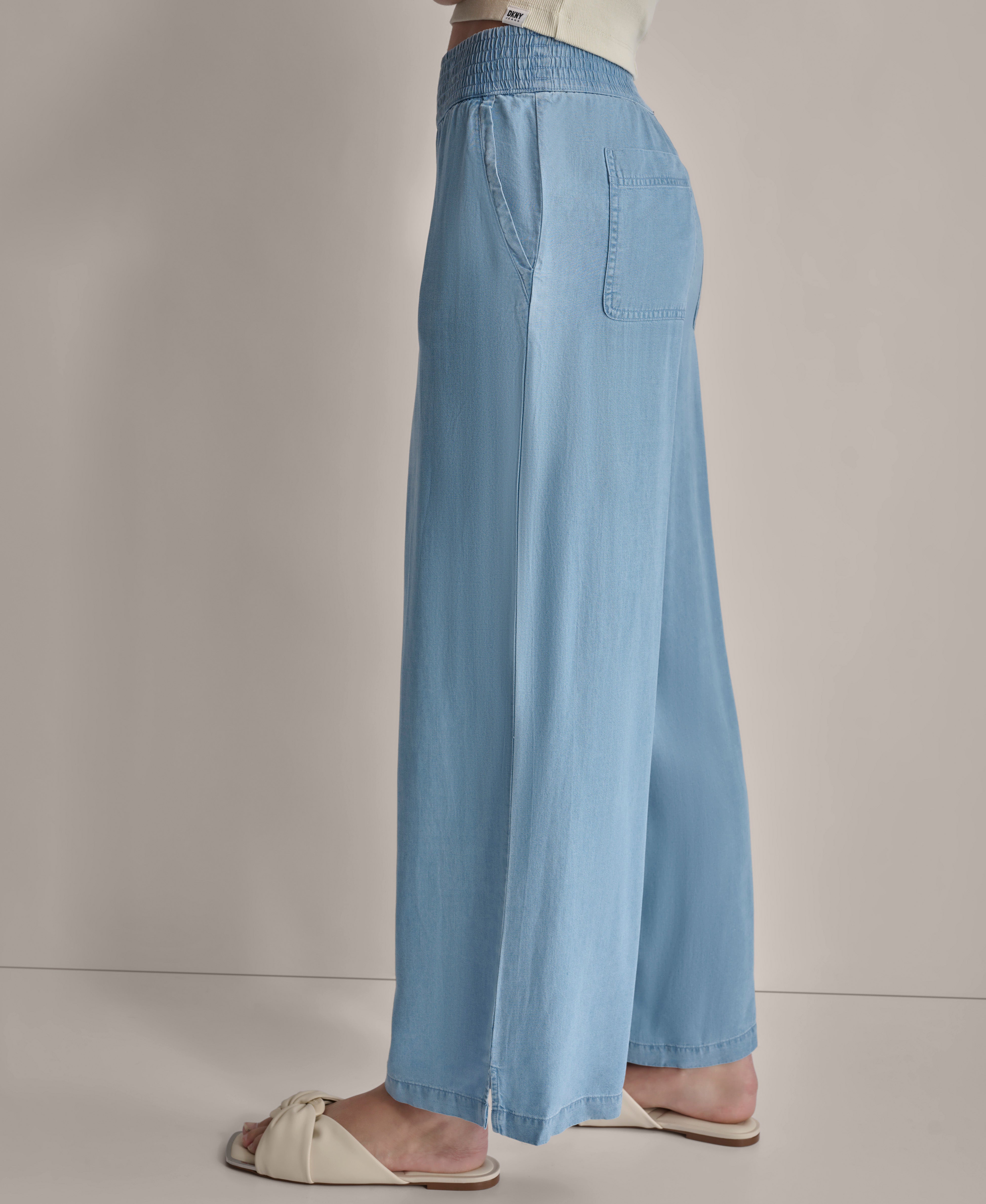 GARMENT DYE WIDE LEG ANKLE PANT VIEW 5 | Pants & Denim