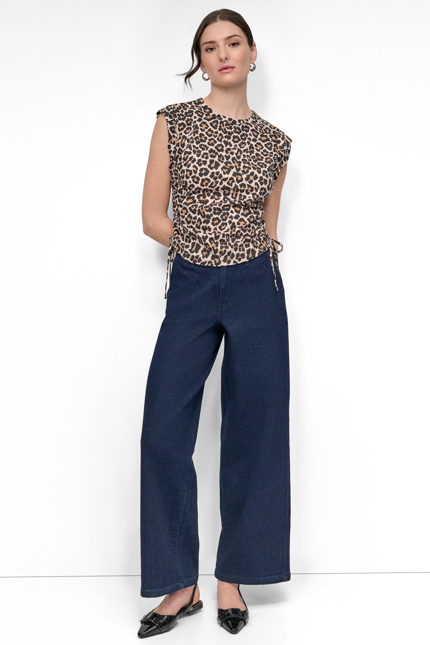 RUCHED SIDE-TIE TEE VIEW 7 | Tees & Tanks