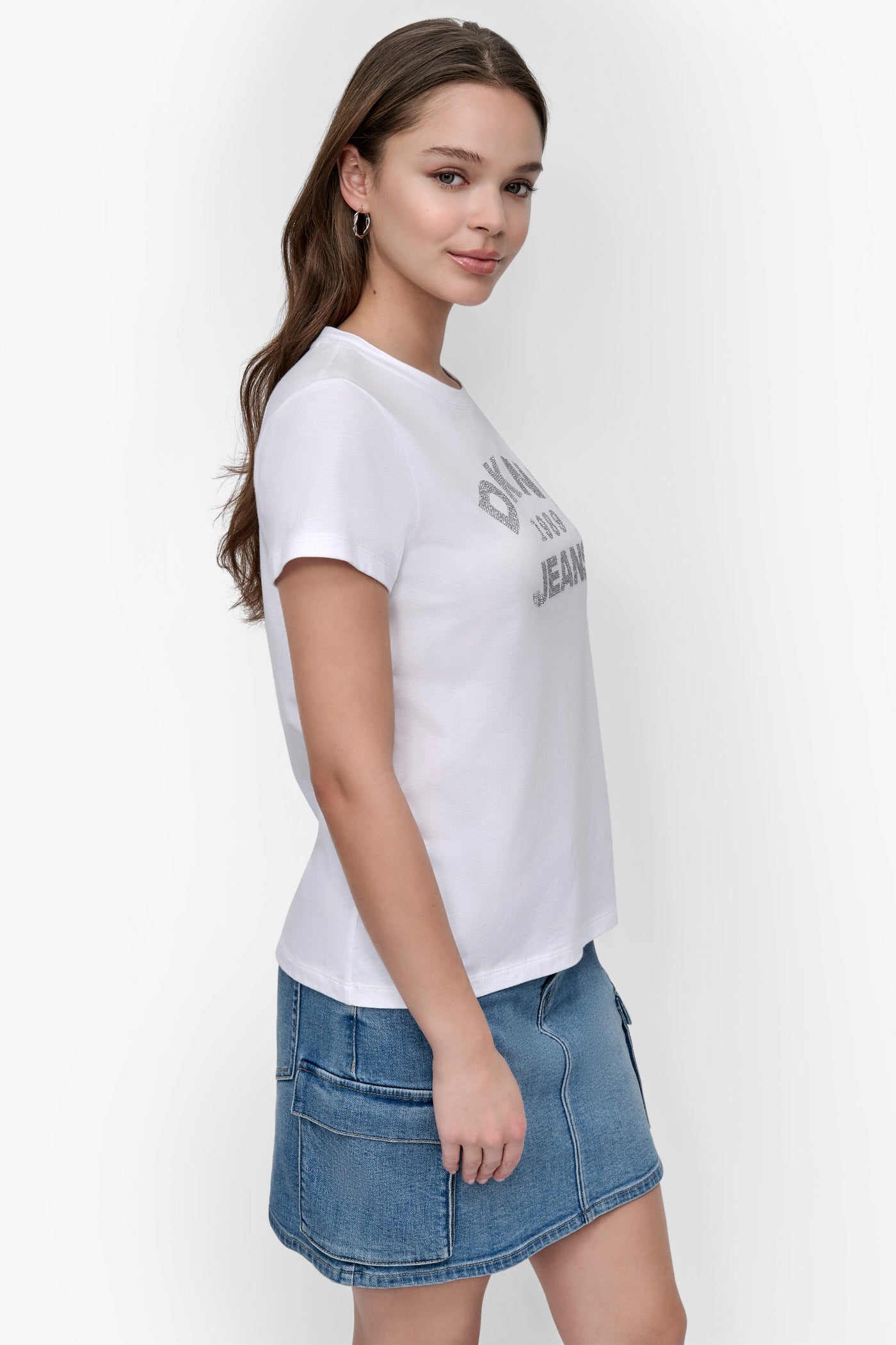 RHINESTONE LOGO TEE VIEW 3 | Tees & Tanks