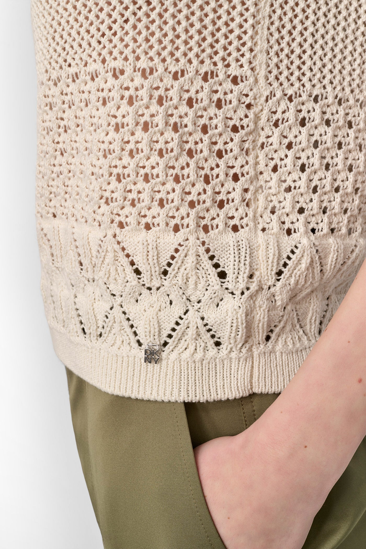 OPEN POINTELLE KNIT SWEATER TEE VIEW 5 | WOMEN'S SWEATERS & TOPS