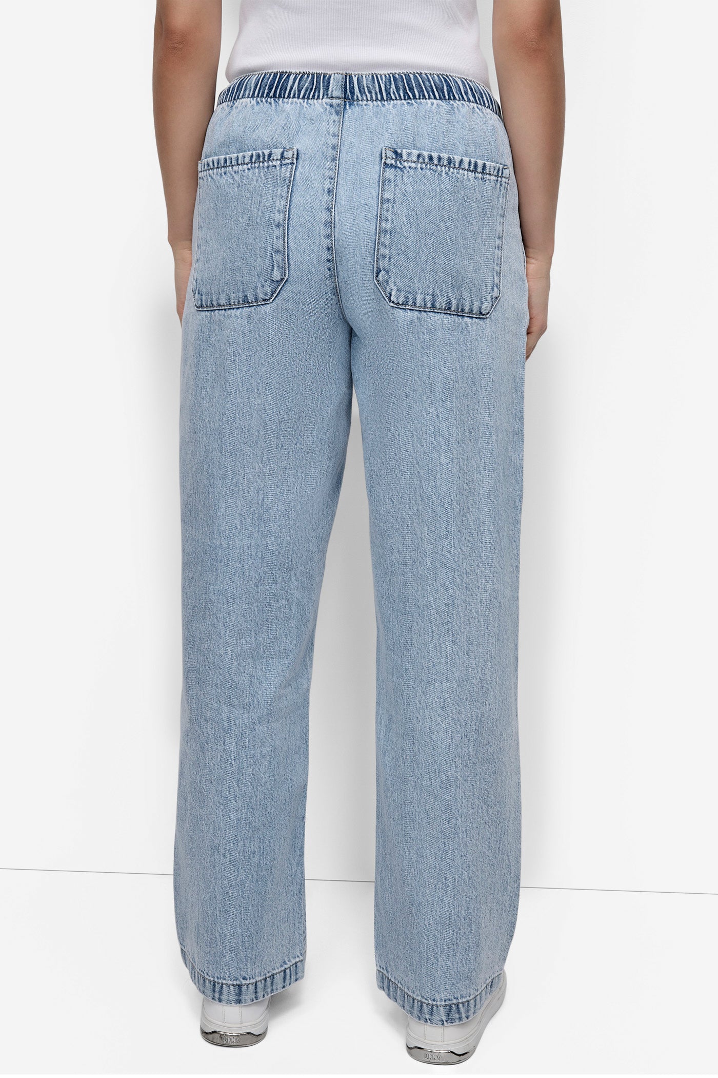 Reflection DRAWSTRING STRAIGHT LEG JEAN, BACK VIEW | Pants & Denim