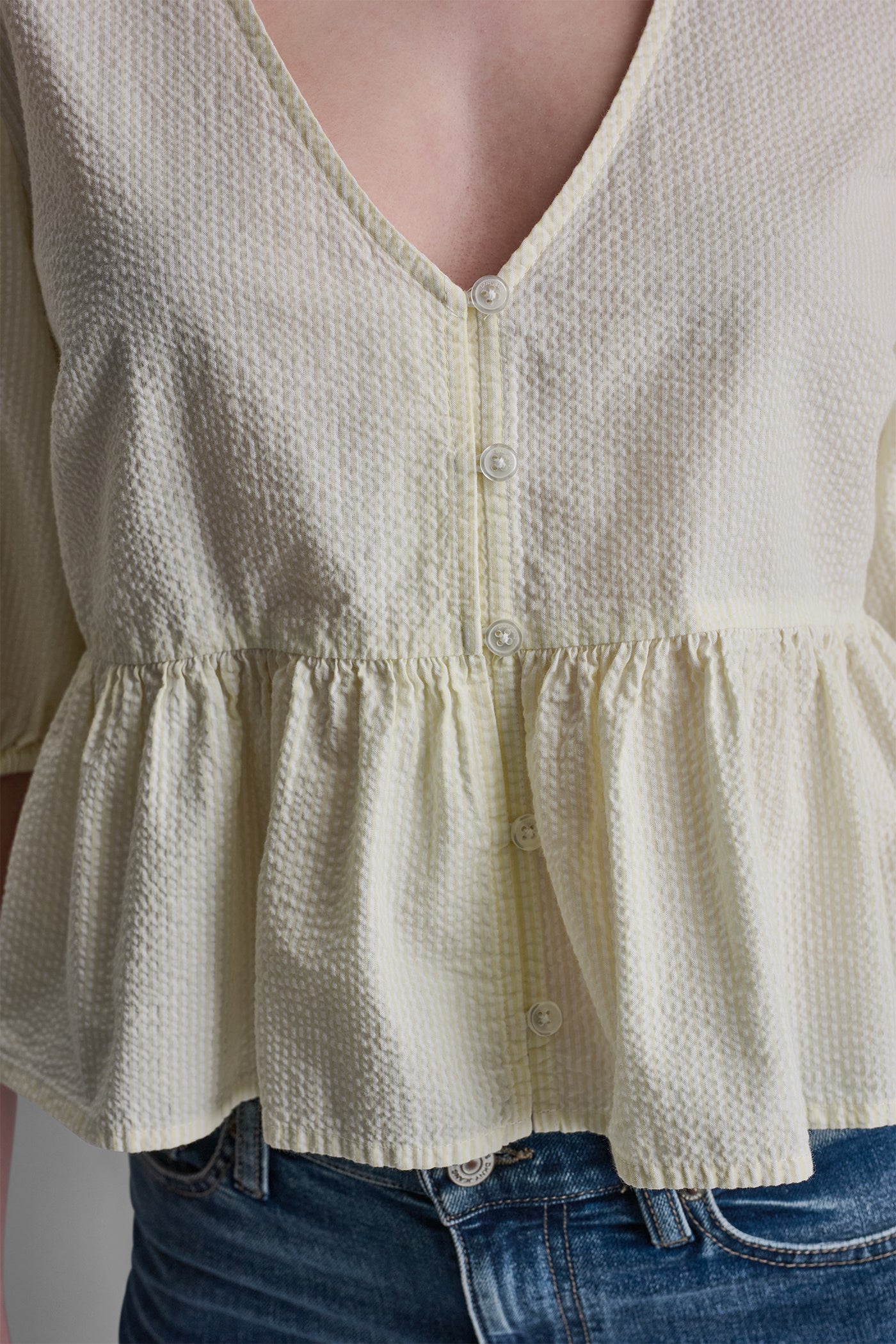 PUFF SLEEVE V-NECK SHIRT VIEW 8 | Spring 2026