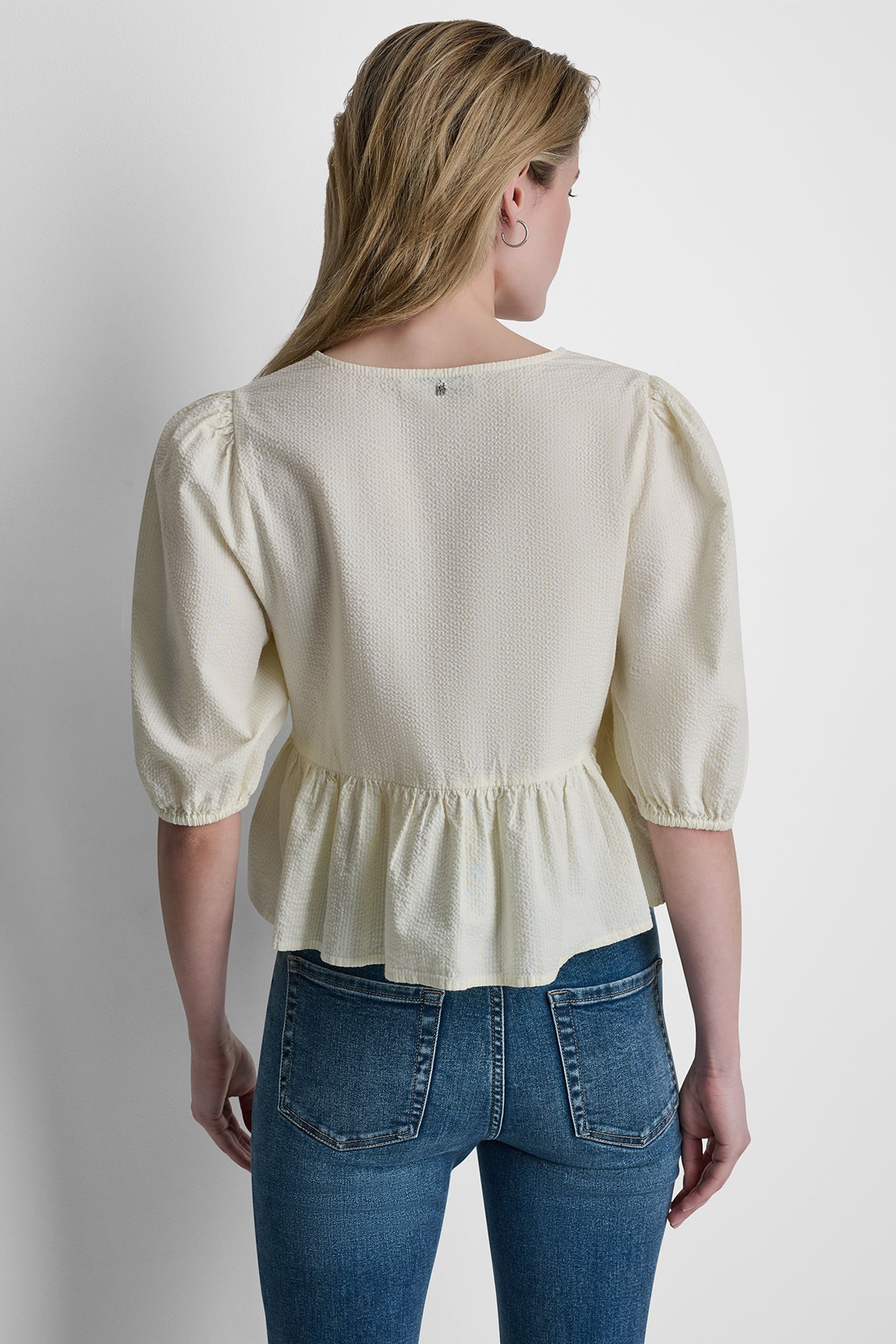 PUFF SLEEVE V-NECK SHIRT VIEW 3 | Spring 2026