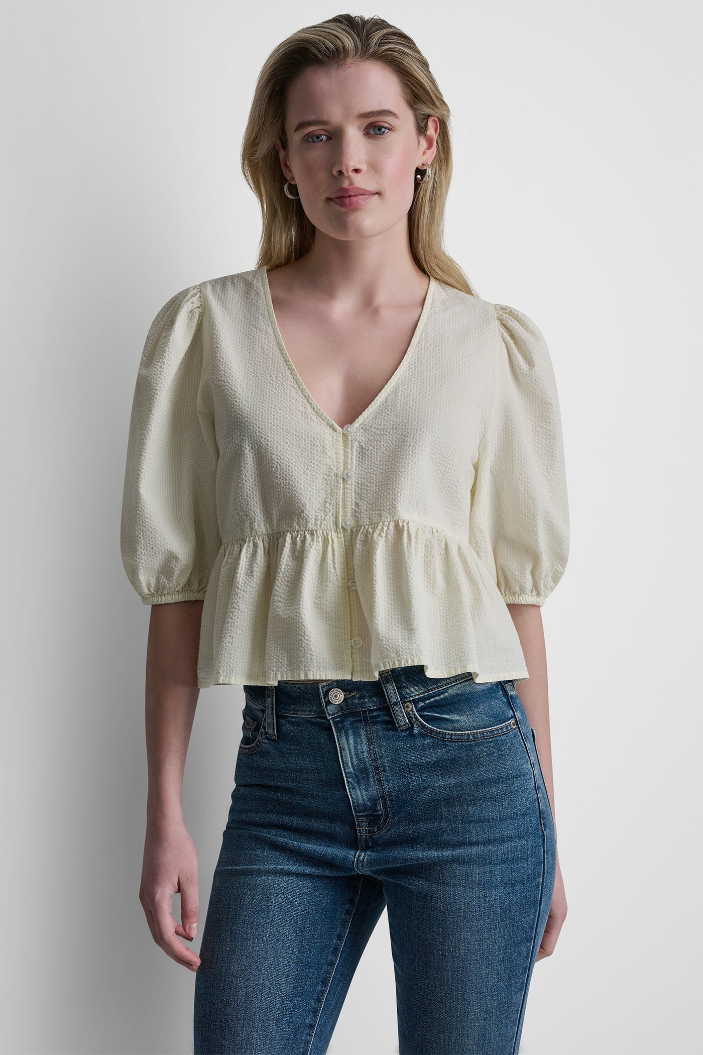 PUFF SLEEVE V-NECK SHIRT VIEW 5 | Spring 2026
