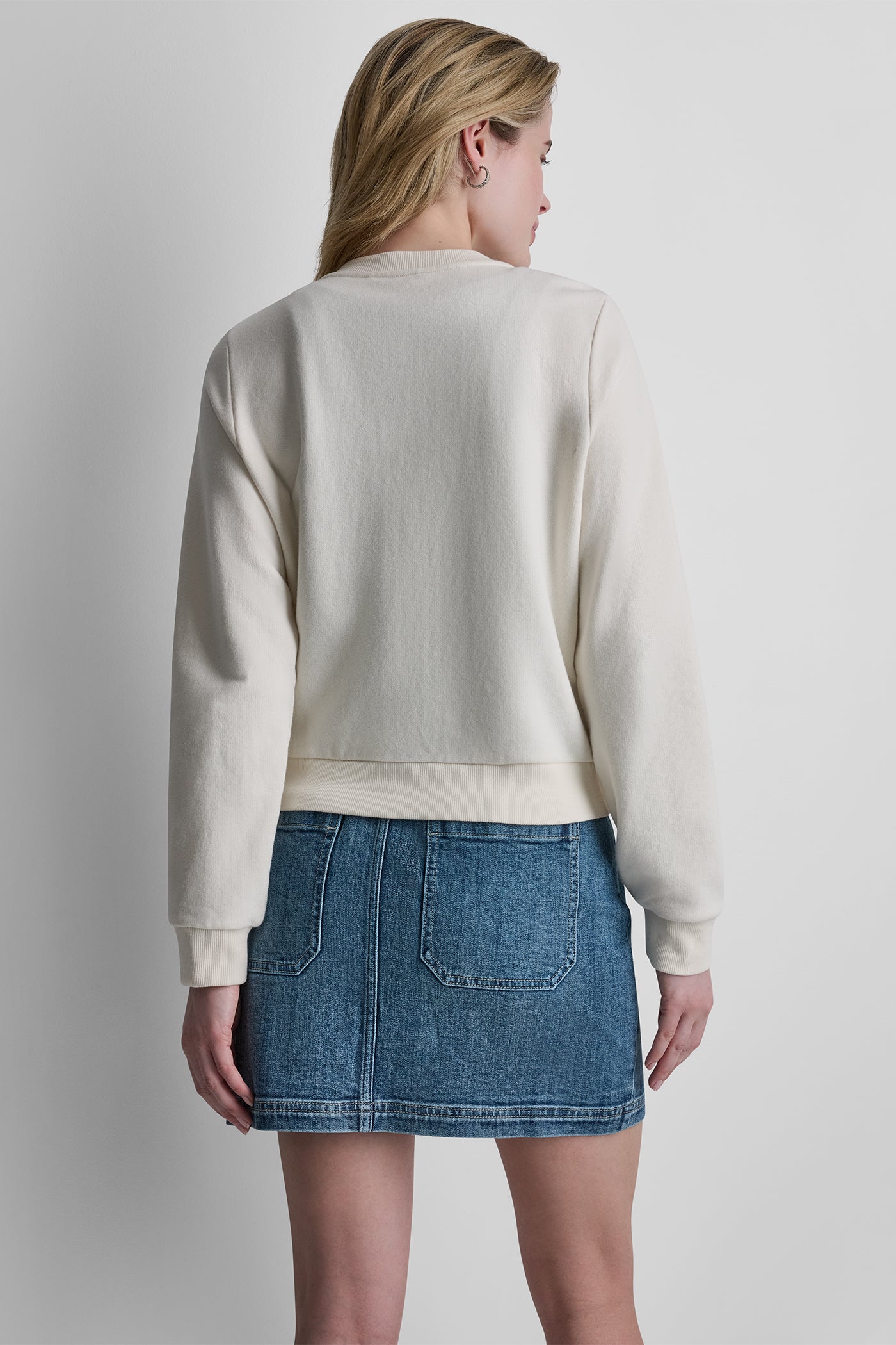 BUTTON FRONT SHRUNKEN LOGO JACKET VIEW 3 | Outerwear Under $100