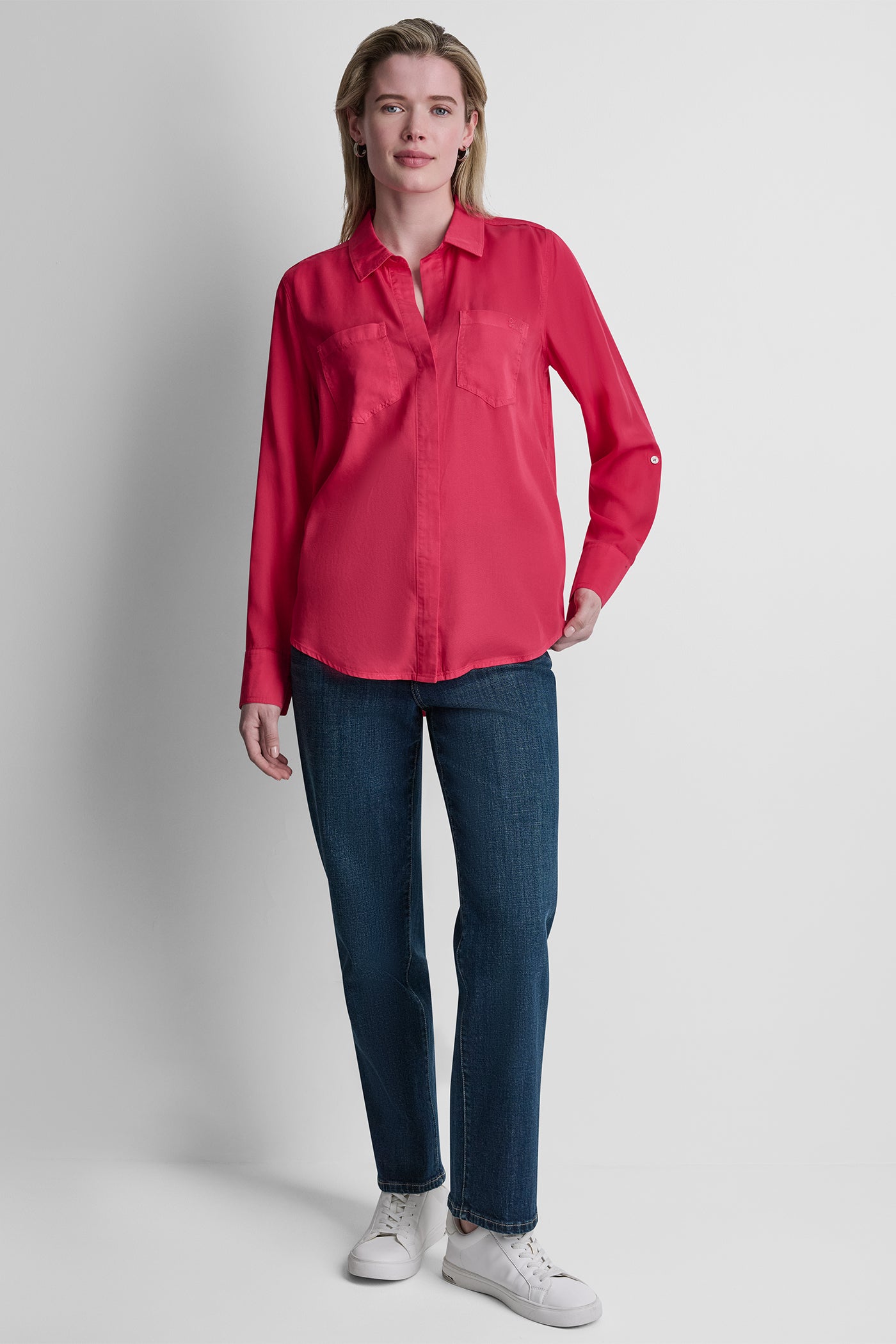 GARMENT DYE SPLIT BACK SHIRT VIEW 5 | WOMEN'S SWEATERS & TOPS