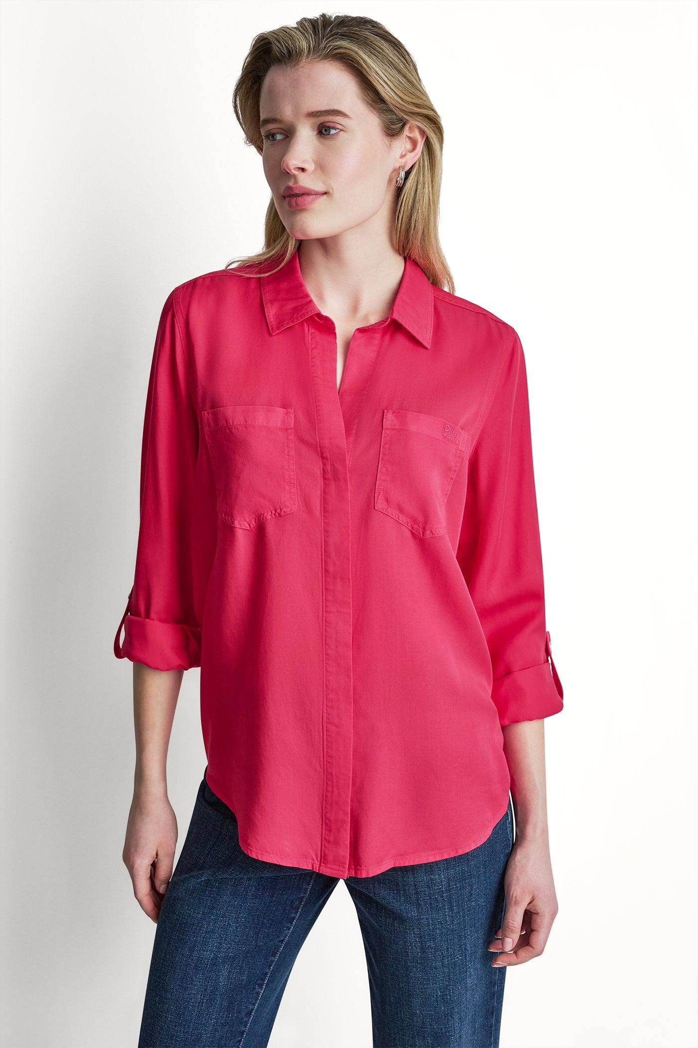 GARMENT DYE SPLIT BACK SHIRT VIEW 3 | New Arrivals