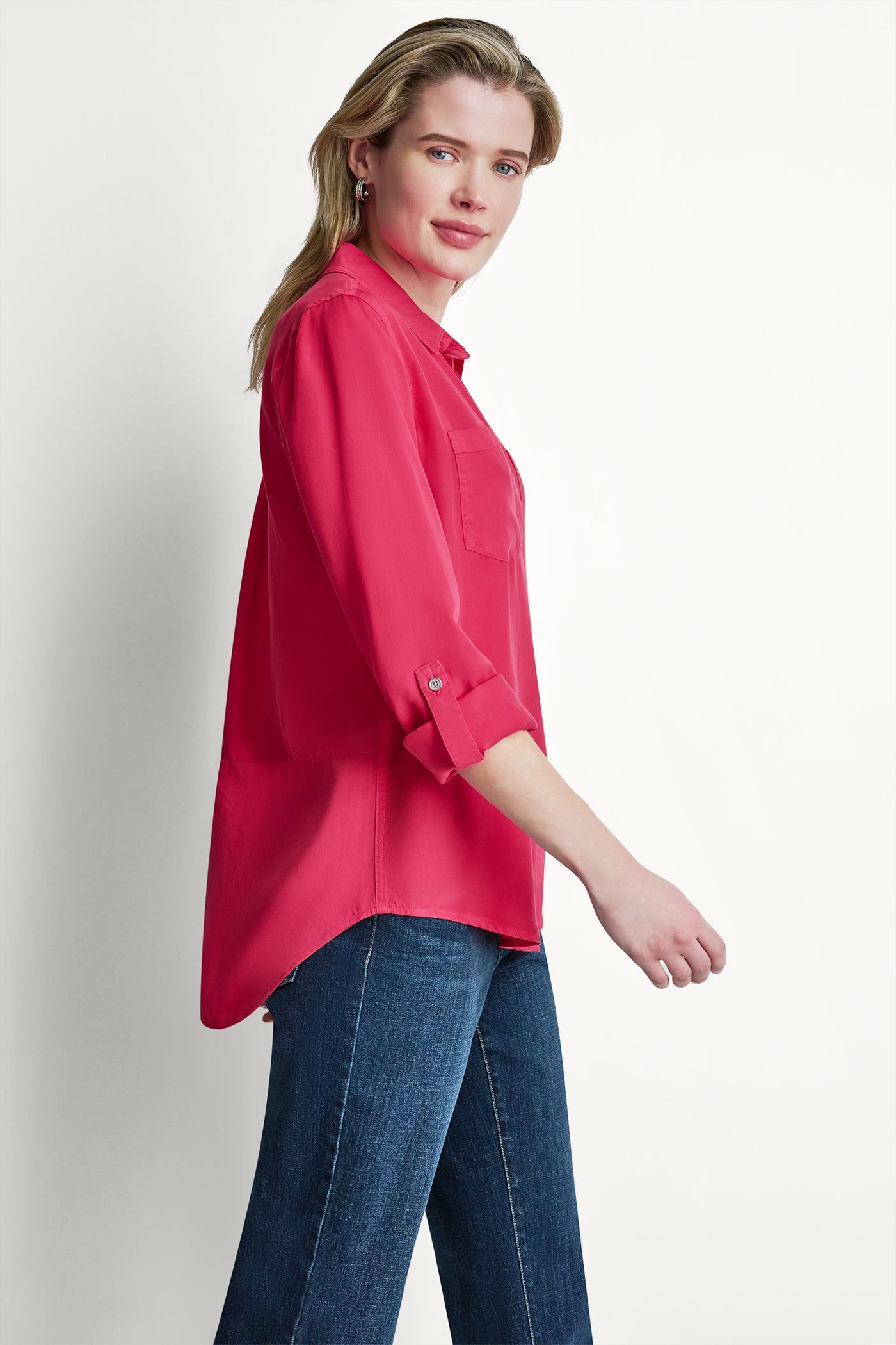 GARMENT DYE SPLIT BACK SHIRT VIEW 4 | New Arrivals