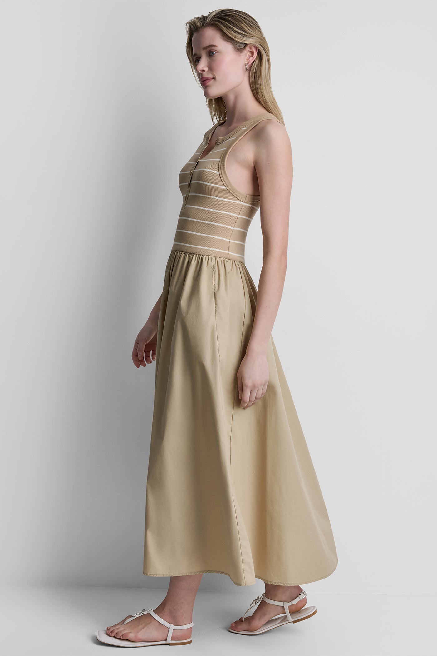 RIB HENLEY TANK MAXI DRESS VIEW 4 | New Arrivals