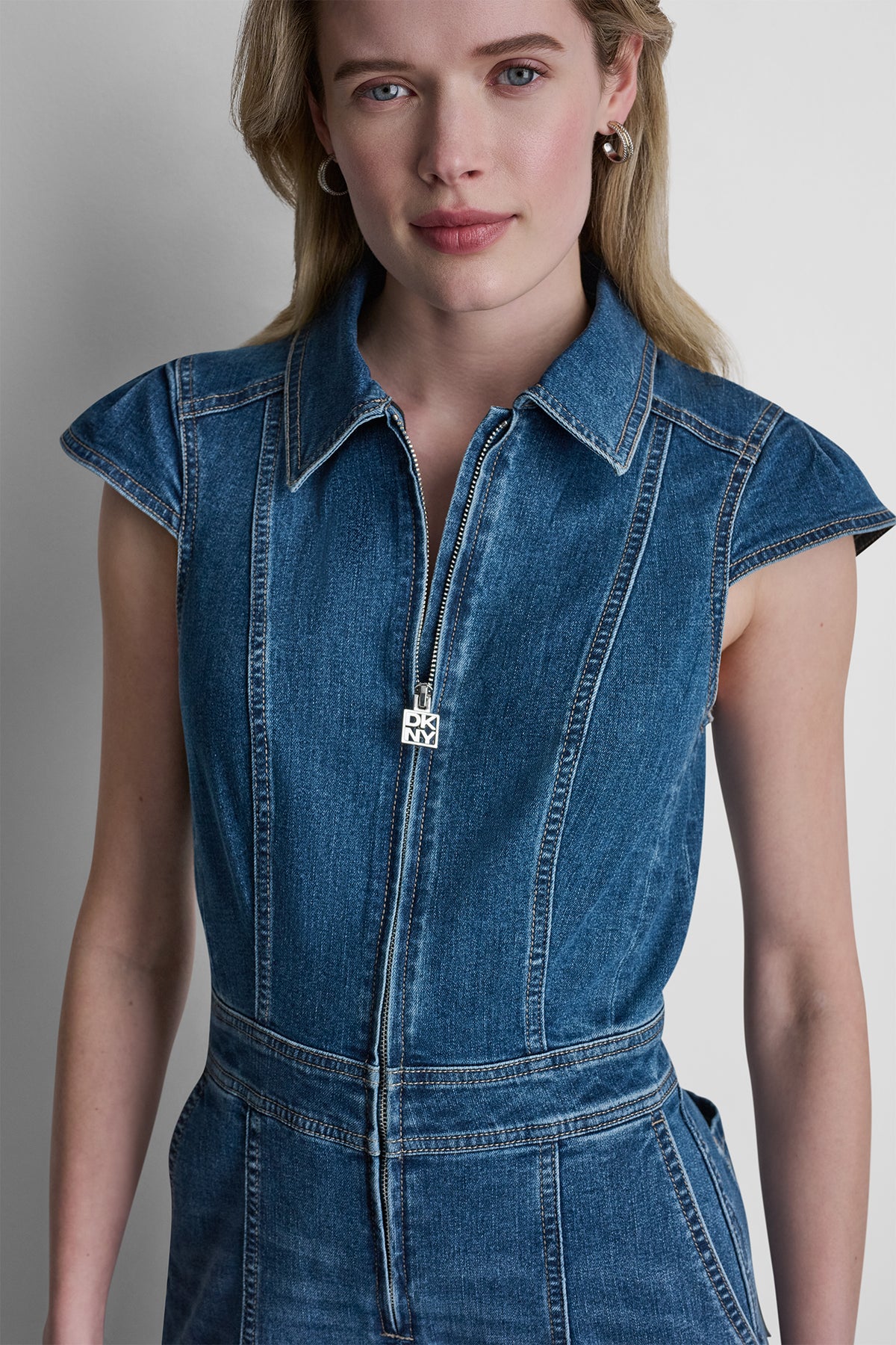 DENIM WIDE-LEG JUMPSUIT VIEW 2