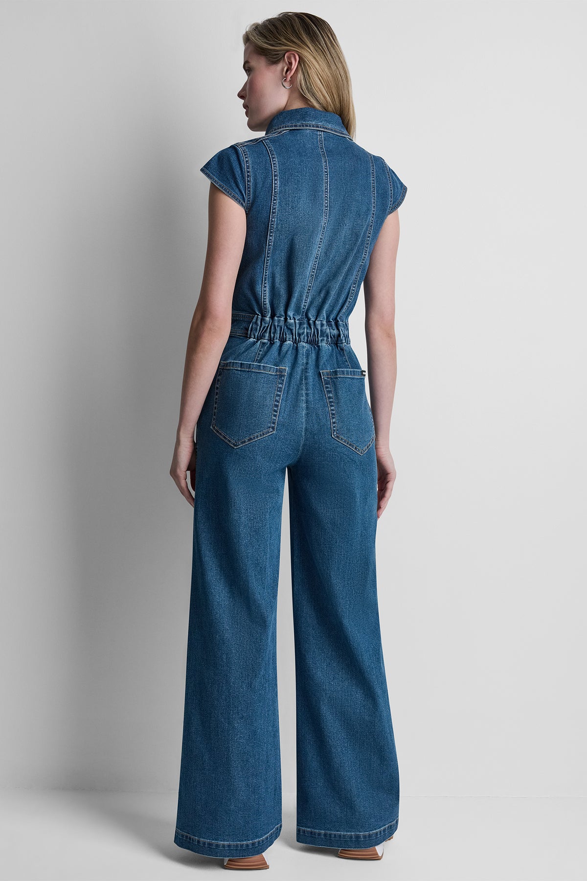 DENIM WIDE-LEG JUMPSUIT VIEW 2