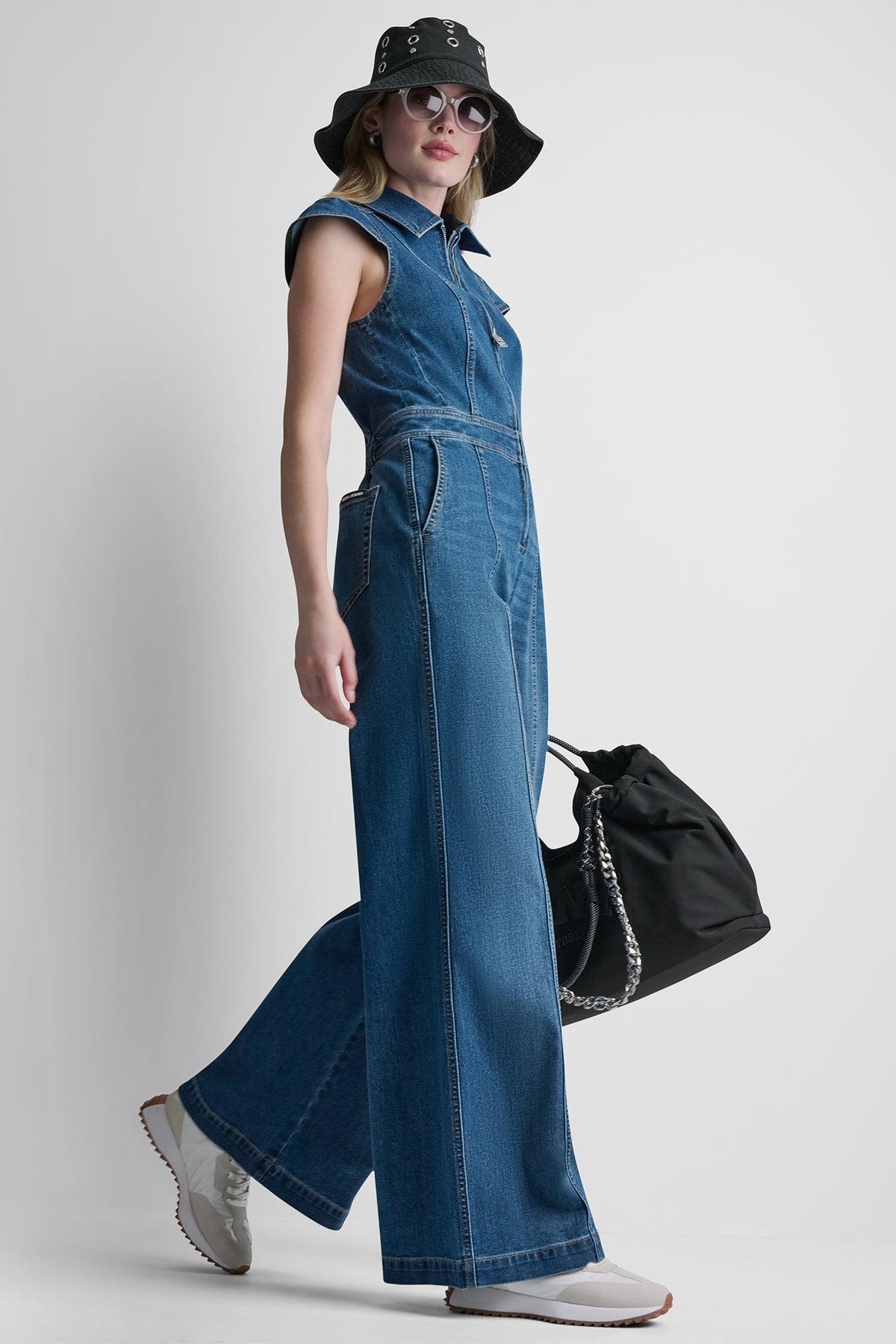 DENIM WIDE-LEG JUMPSUIT VIEW 2