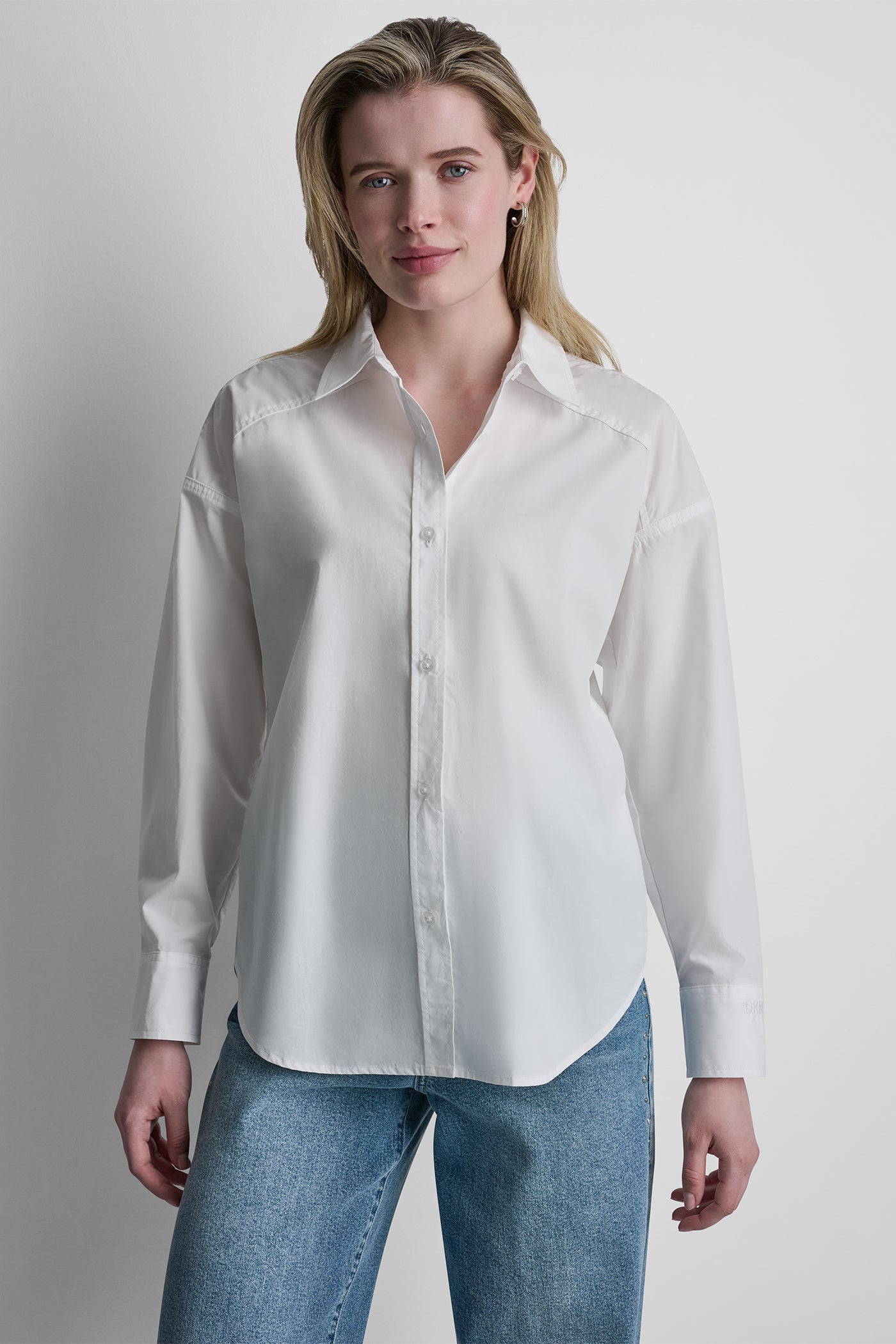 BUTTON FRONT SHIRT WITH FITTED BACK VIEW 4