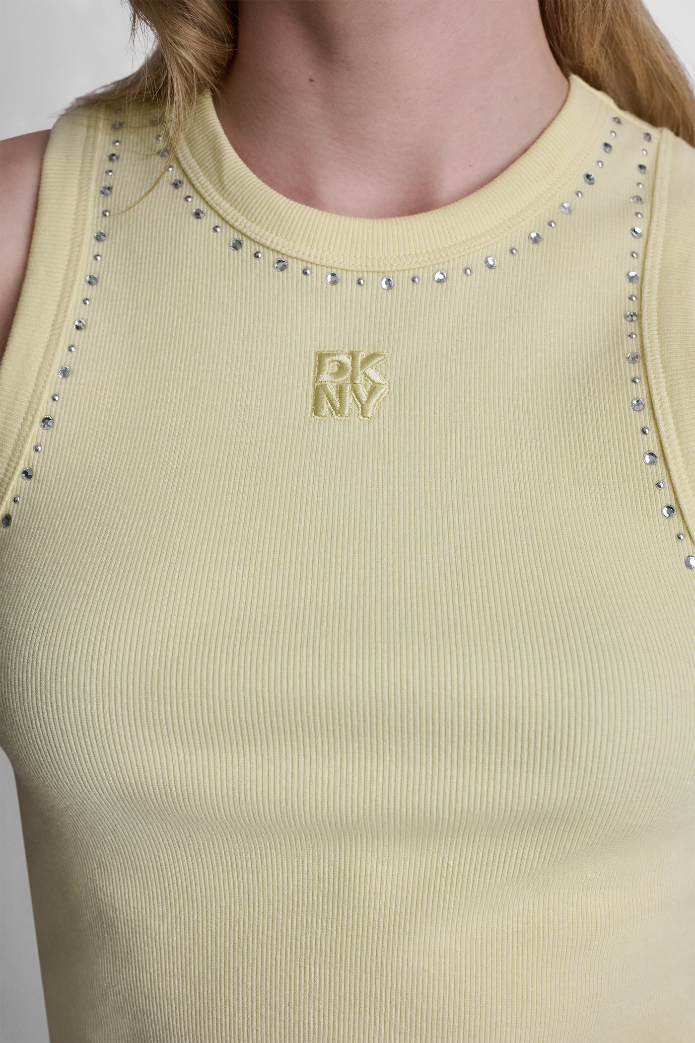 RHINESTONES AND DOME STUDS RIB TANK VIEW 7 | Tees & Tanks
