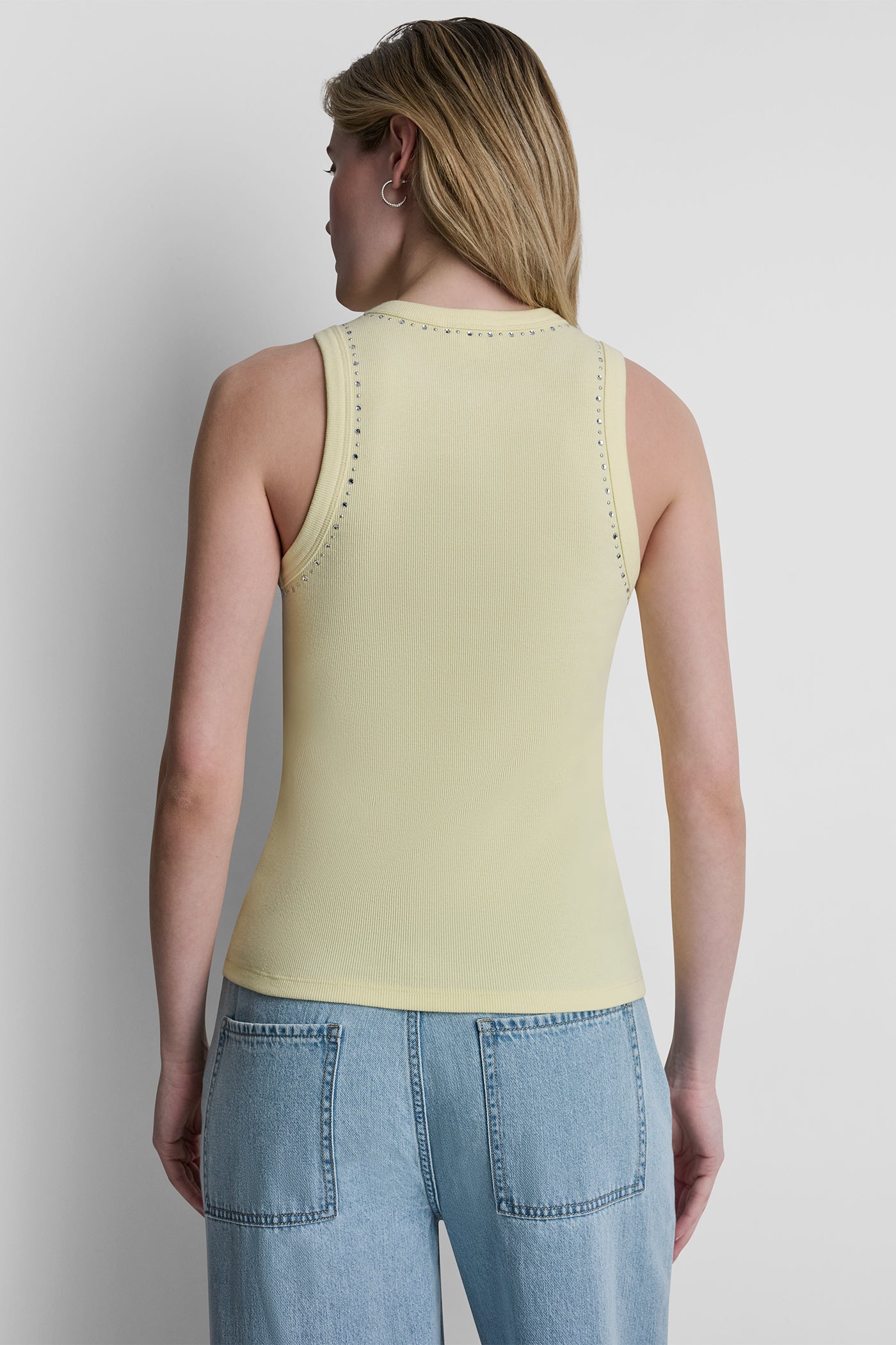 RHINESTONES AND DOME STUDS RIB TANK VIEW 3 | Tees & Tanks