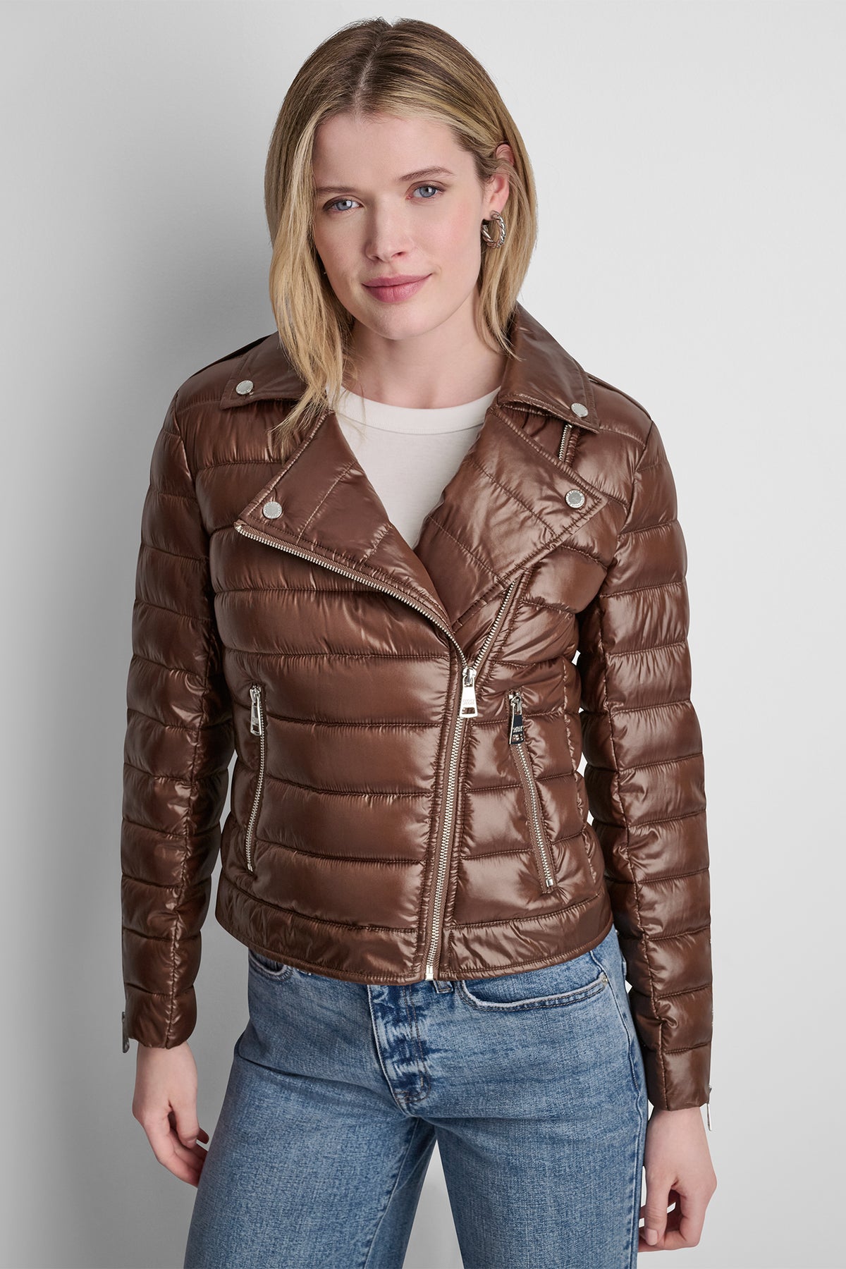 MOTO STYLE PUFFER JACKET VIEW 2