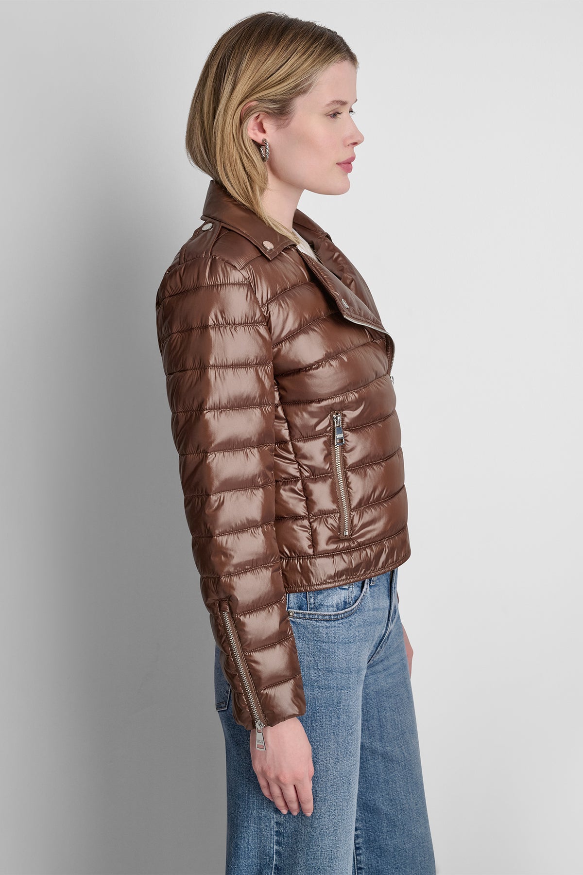MOTO STYLE PUFFER JACKET VIEW 2