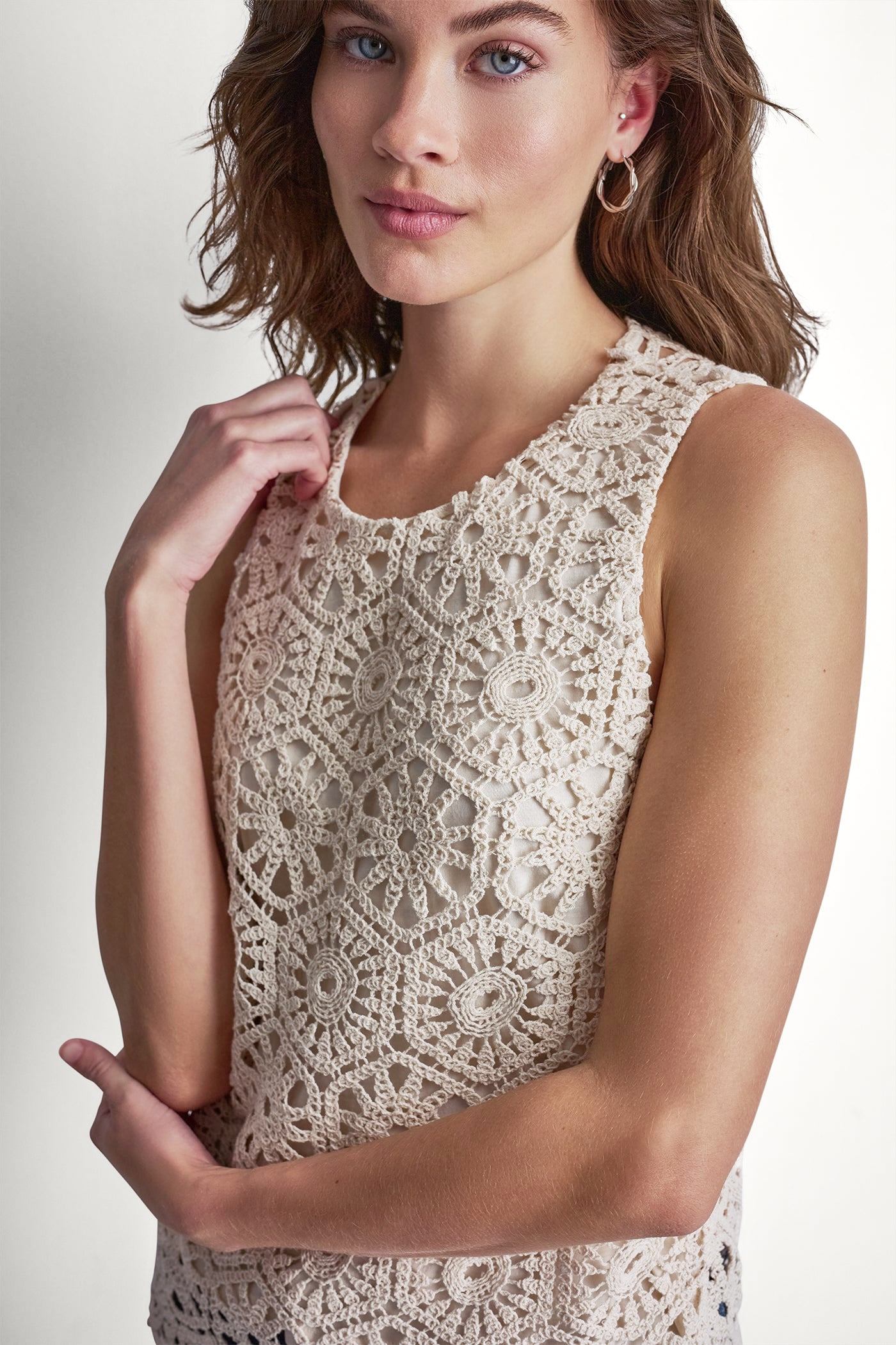 CROCHET KNIT TANK VIEW 3 | New Arrivals