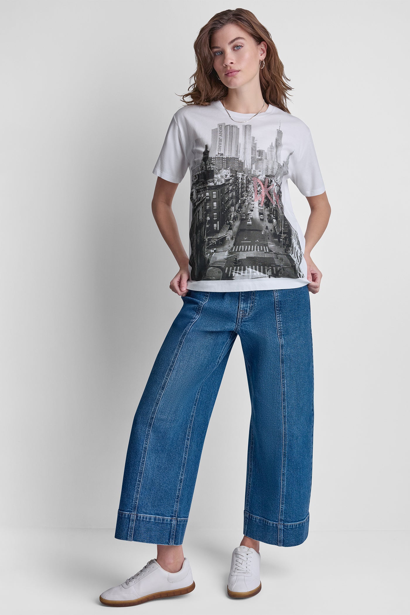 DKNY RHINESTONE NY STREETS LOGO TEE VIEW 5 | New Arrivals