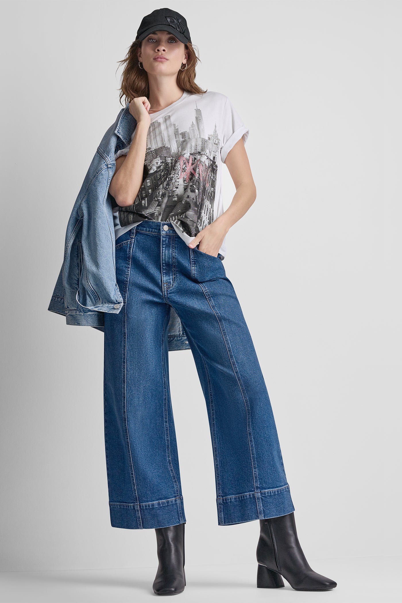 DKNY RHINESTONE NY STREETS LOGO TEE VIEW 6 | New Arrivals