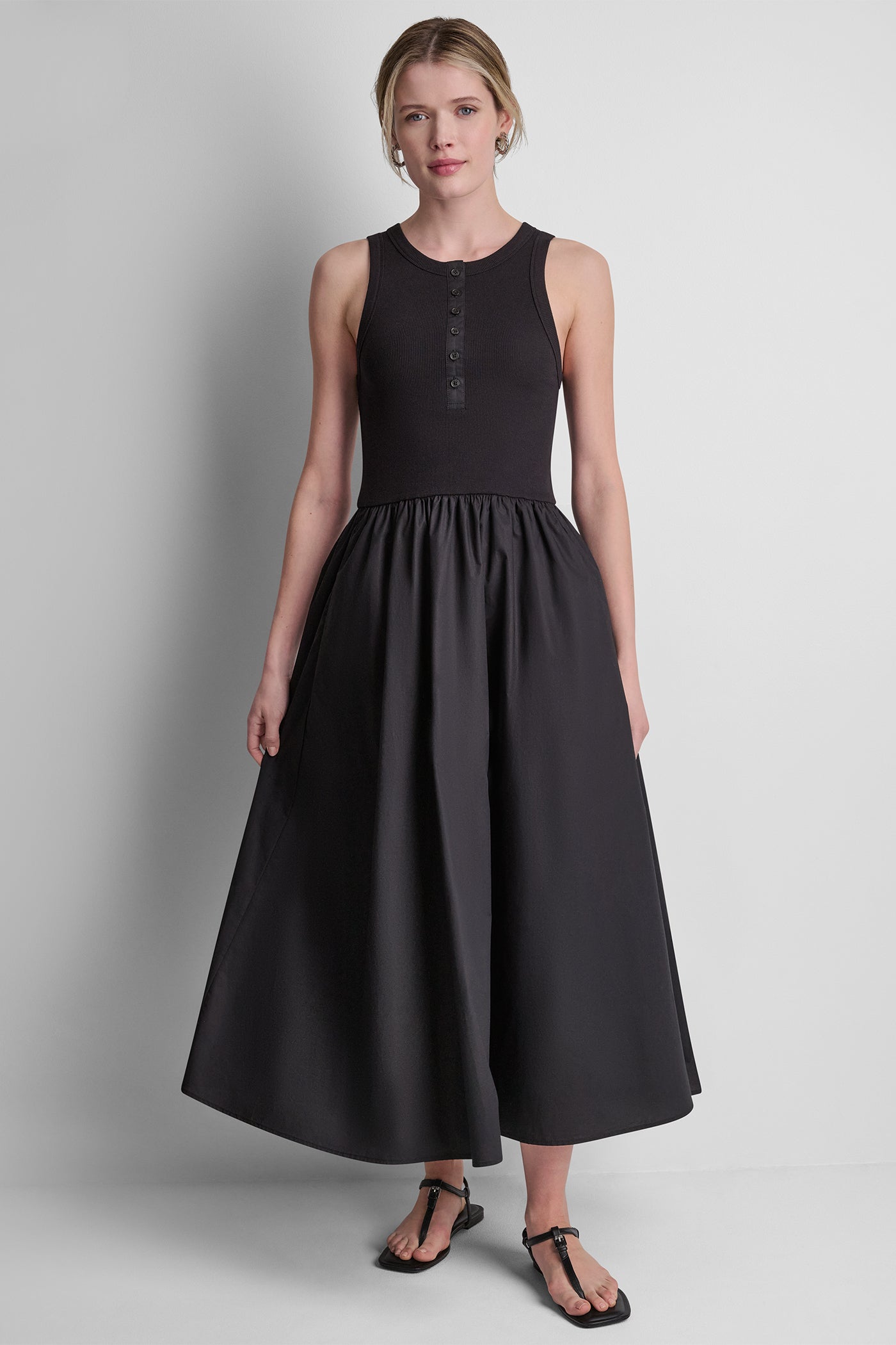 RIB HENLEY TANK MAXI DRESS VIEW 6 | Dresses & Jumpsuits