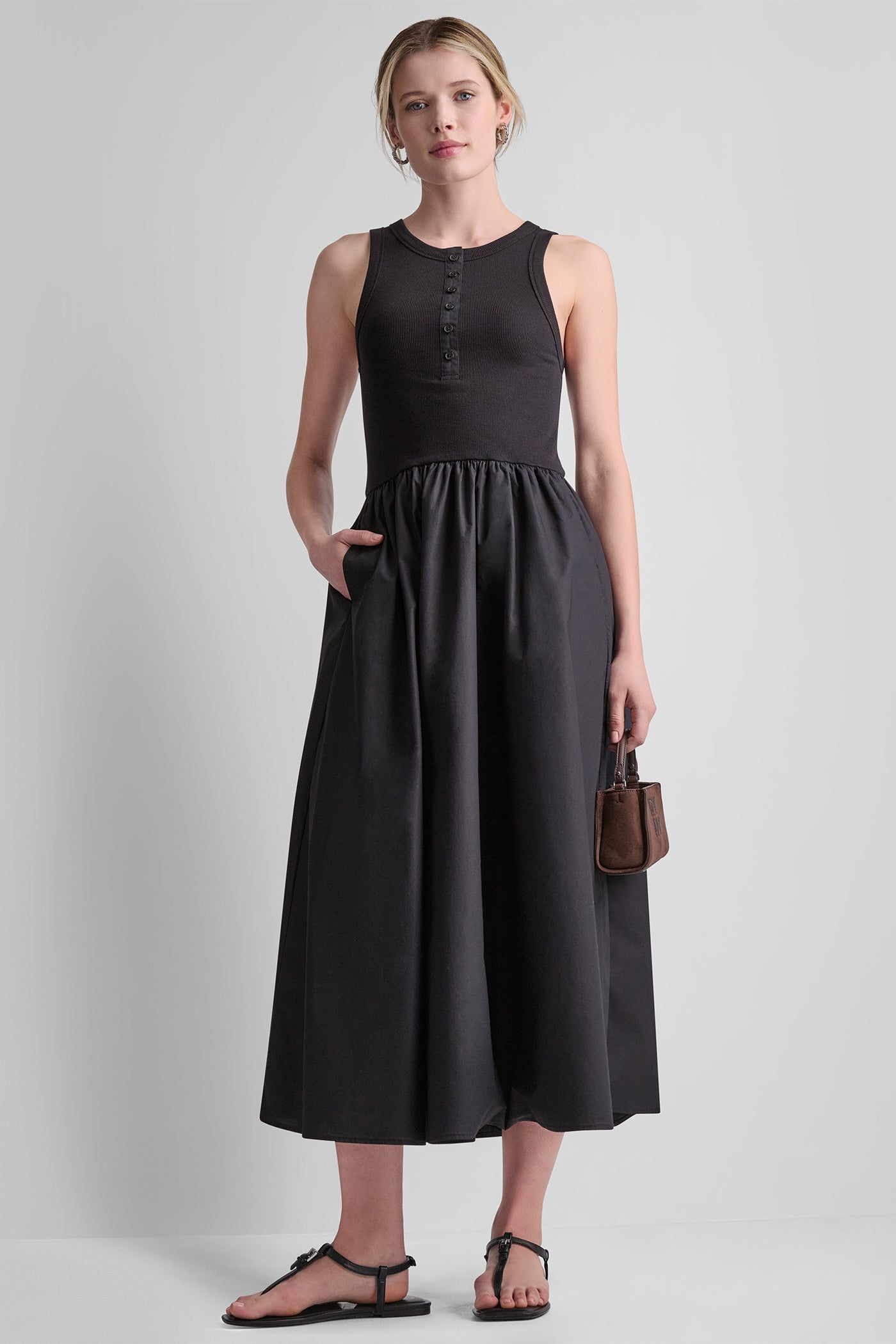 RIB HENLEY TANK MAXI DRESS VIEW 9 | Dresses & Jumpsuits