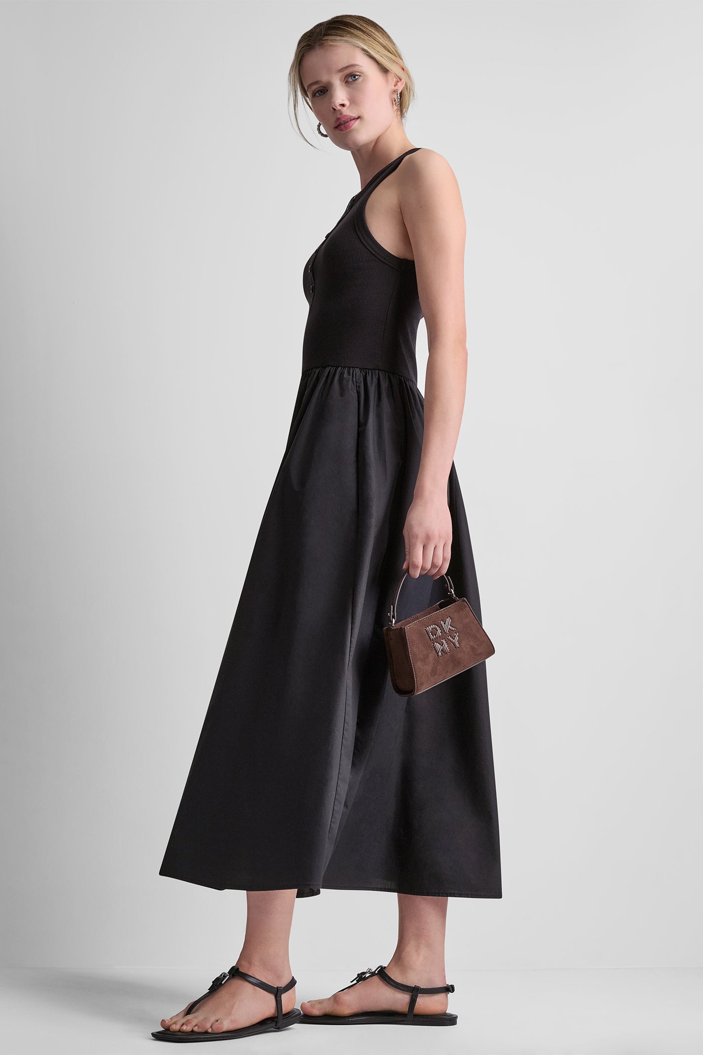 RIB HENLEY TANK MAXI DRESS VIEW 5 | Dresses & Jumpsuits