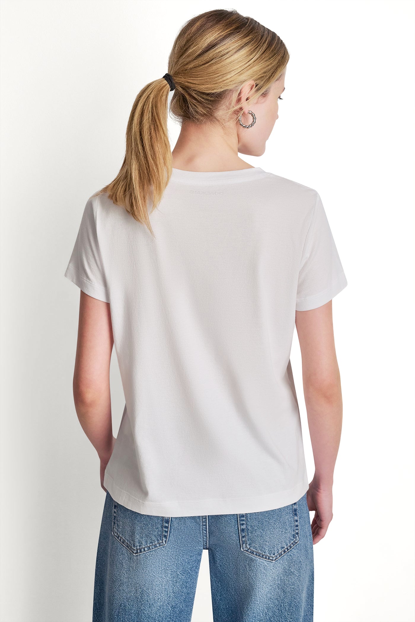 DKNY JEANS STACKED RHINESTONE LOGO TEE VIEW 3 | Summer Collection
