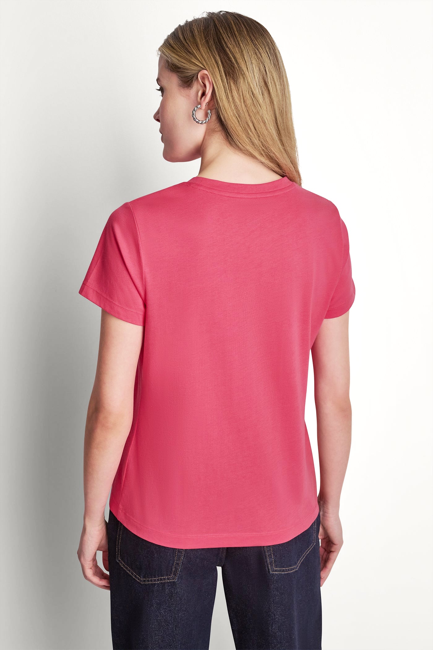 DKNY JEANS STACKED RHINESTONE DOME TEE VIEW 3 | Summer Collection