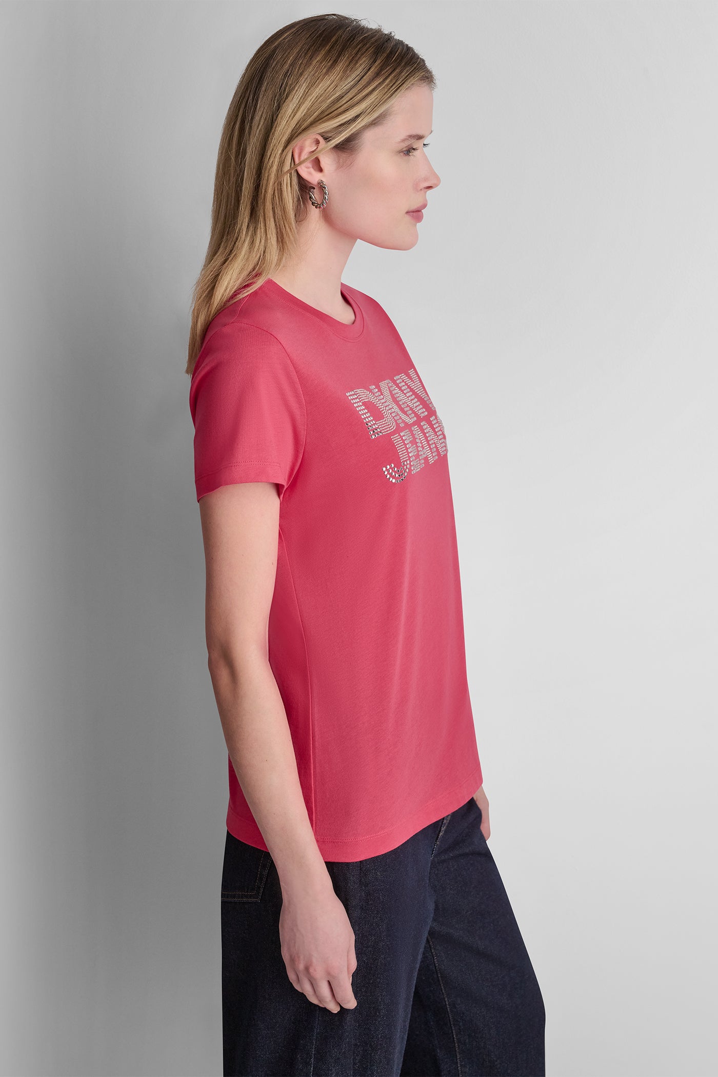 DKNY JEANS STACKED RHINESTONE DOME TEE VIEW 4 | Tees & Tanks