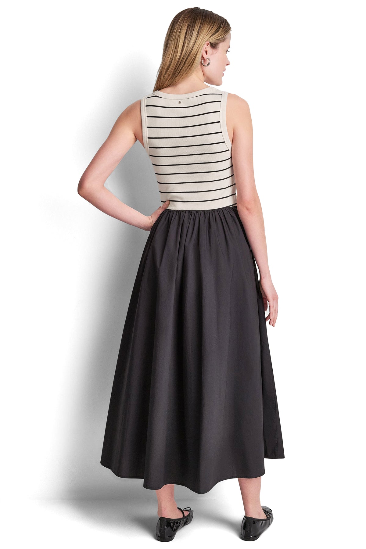 RIB HENLEY TANK MAXI DRESS VIEW 2