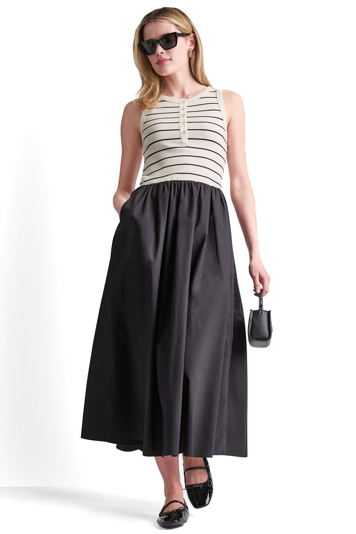 RIB HENLEY TANK MAXI DRESS View 1 | Dresses Under $100