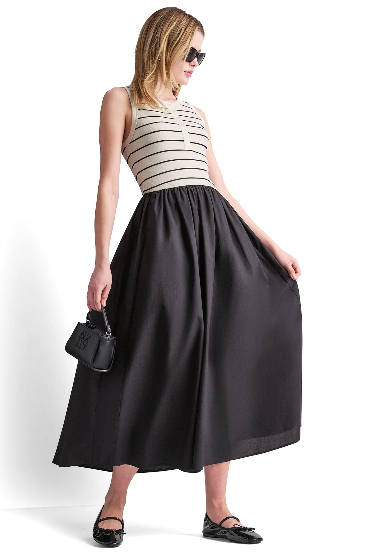 RIB HENLEY TANK MAXI DRESS View 2 | Dresses Under $100